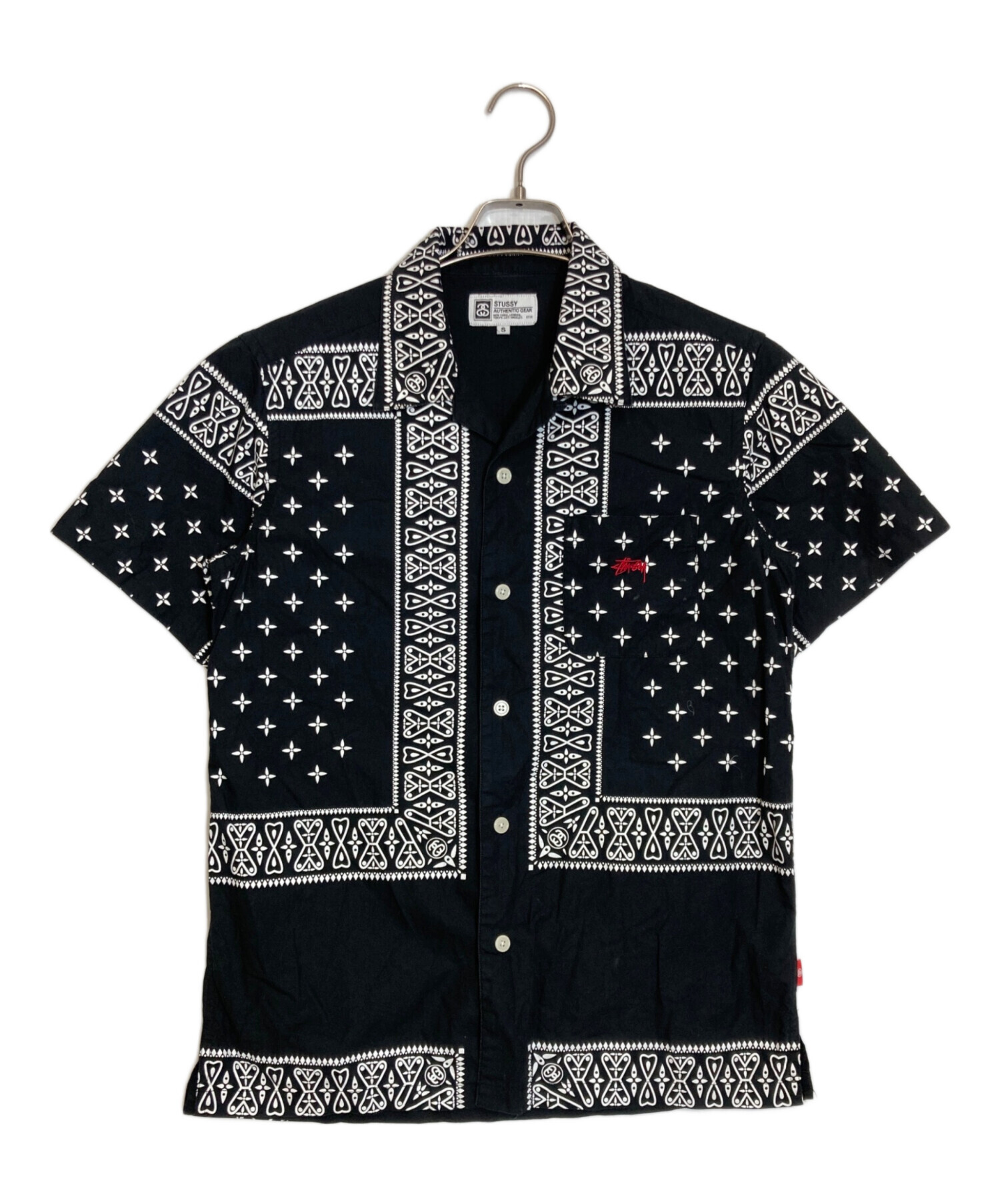 中古・古着通販】stussy (ステューシー) ペイズリー柄ハンソデシャツ 中古・古着通販】stussy (ステューシー) ペイズリー柄ハンソデシャツ