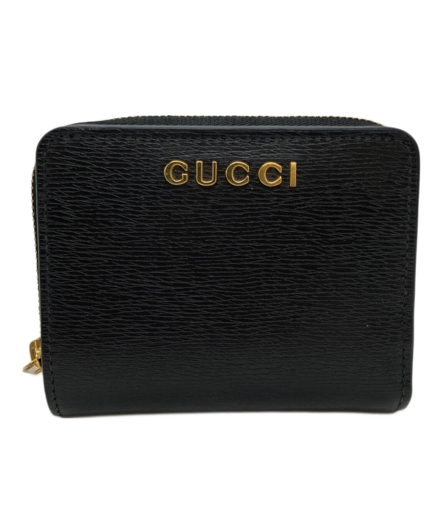 中古・古着通販】GUCCI (グッチ) スクリプトミニウォレット ブラック
