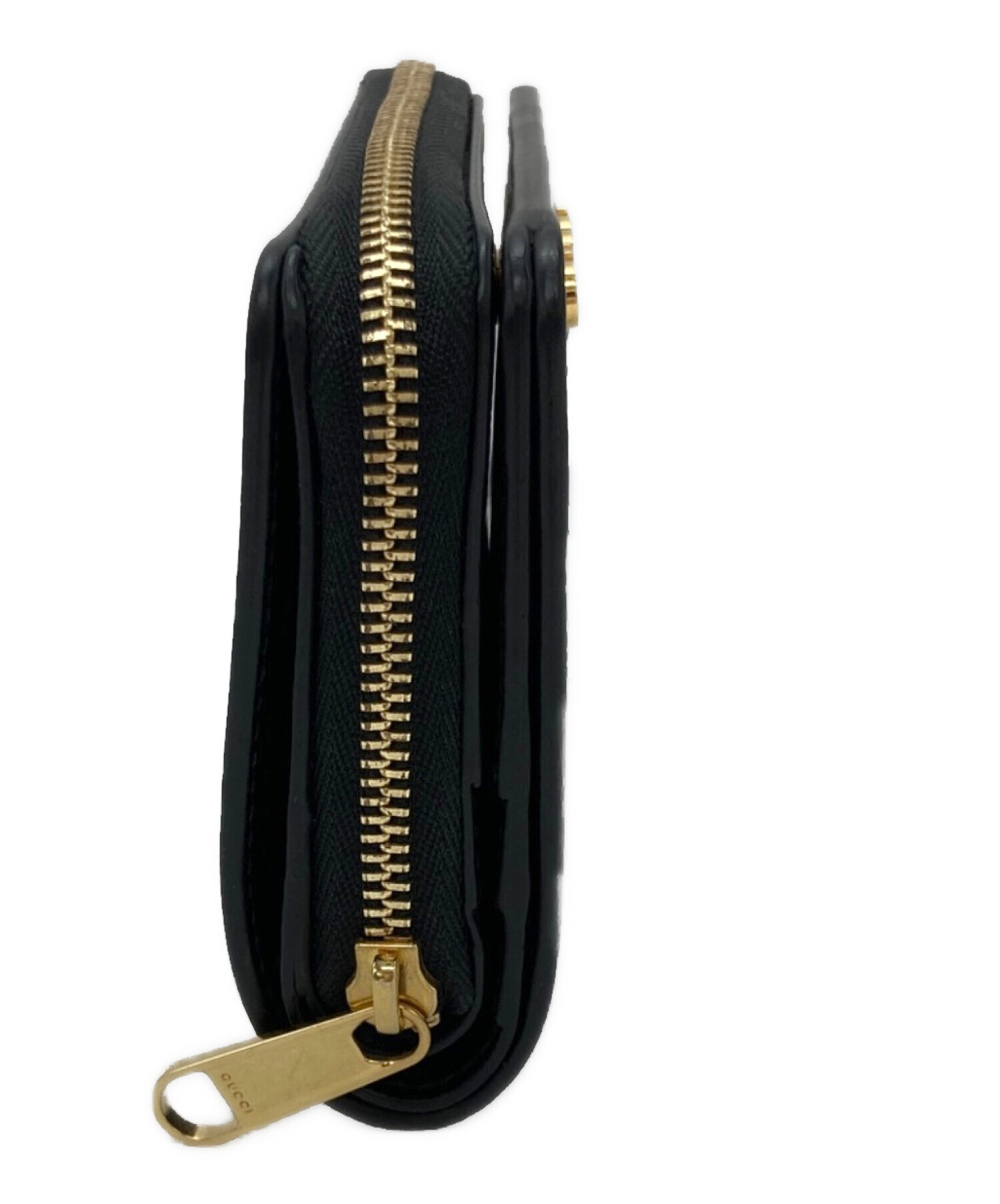 中古・古着通販】GUCCI (グッチ) スクリプトミニウォレット ブラック