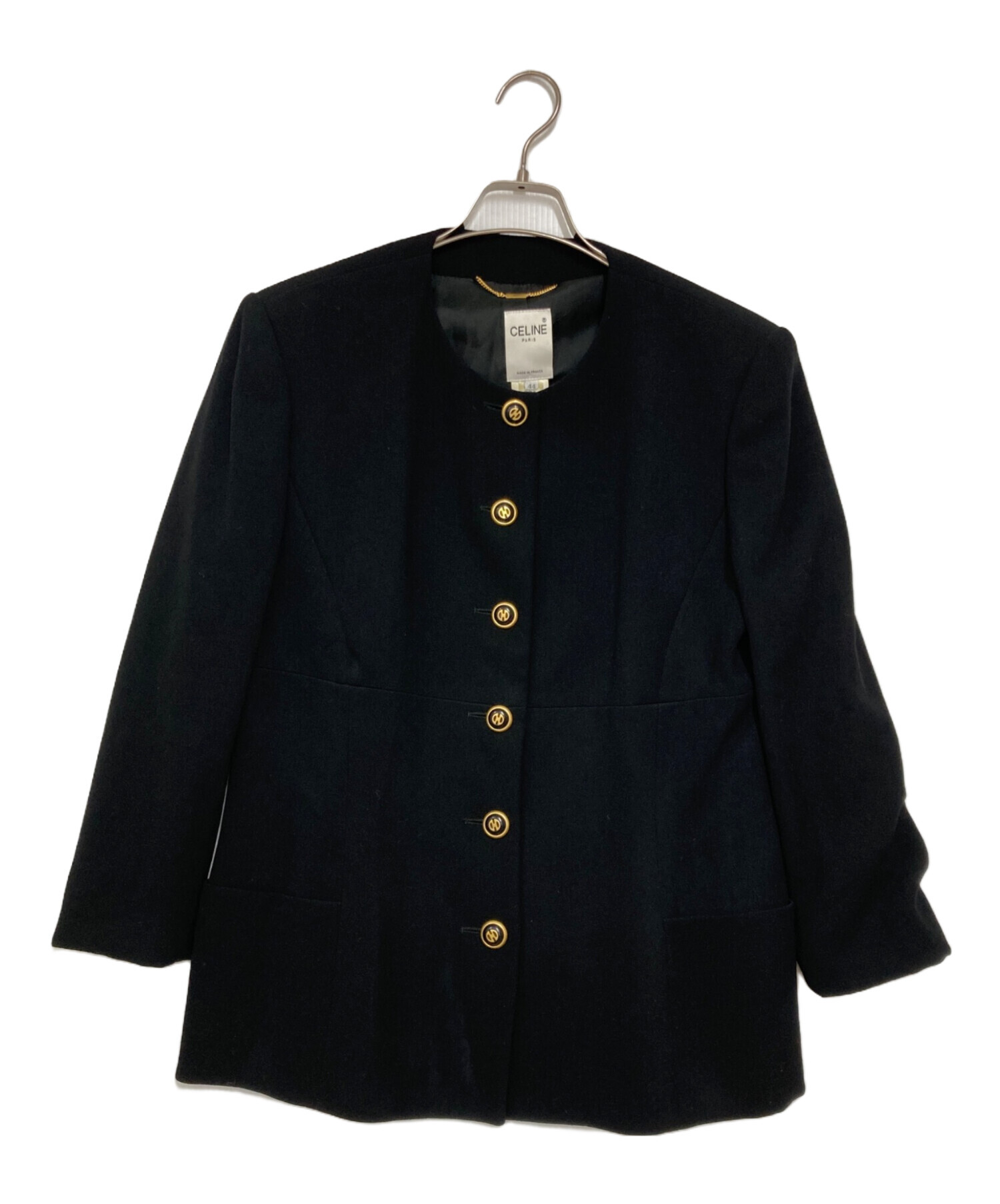中古・古着通販】CELINE (セリーヌ) 金釦ジャケット ブラック サイズ