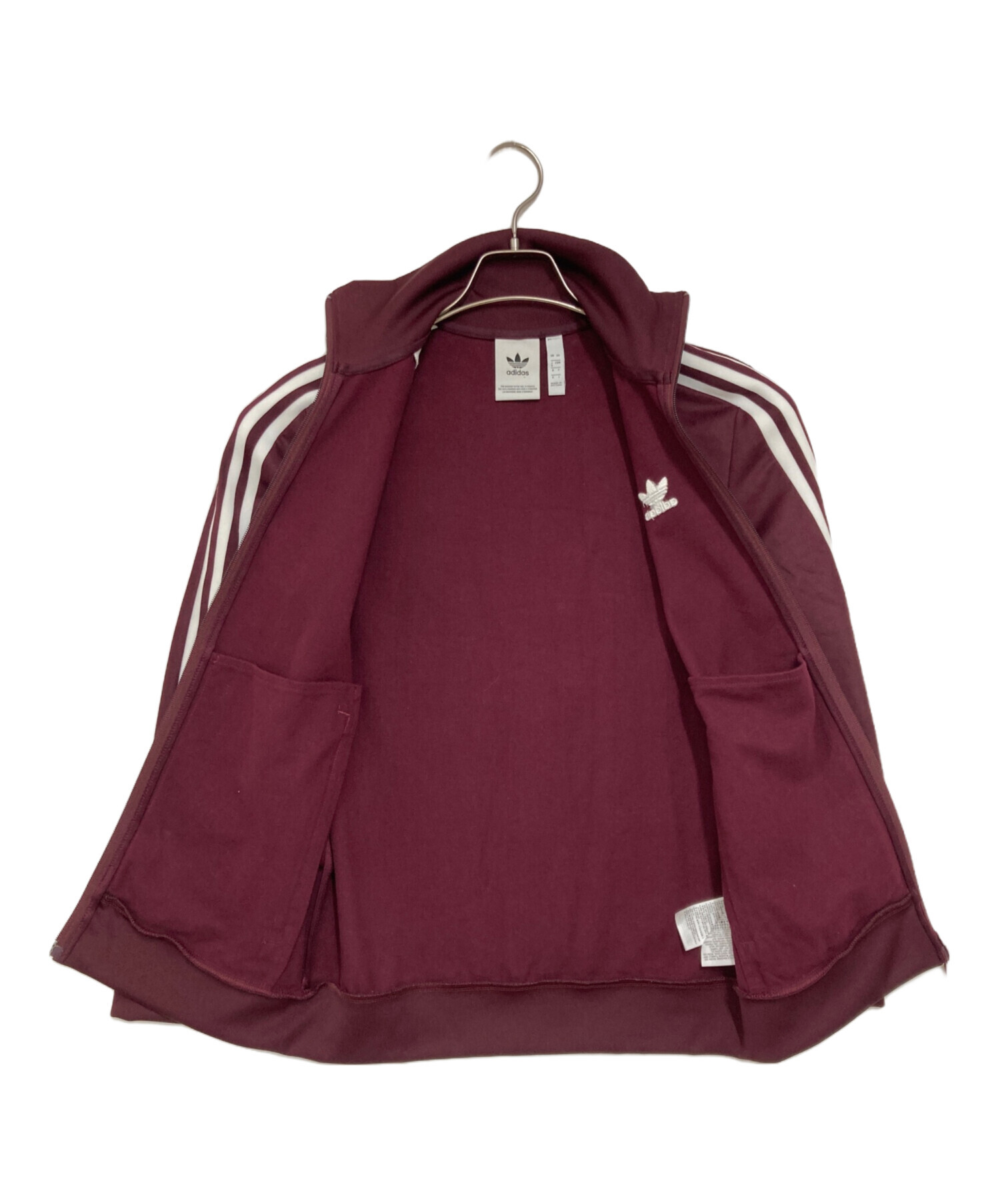  トラックジャケット ボルドー 中古・古着通販】adidas (アディダス) トラックジャケット ボルドー