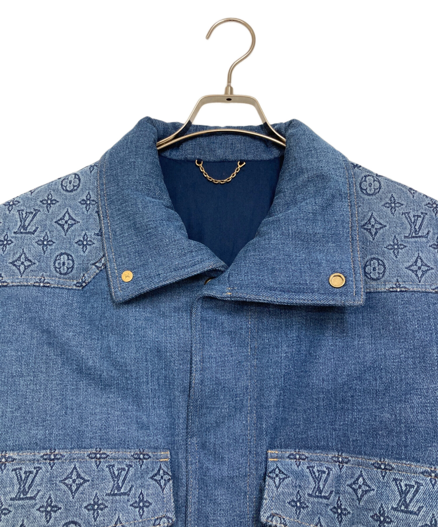 【美品】ルイヴィトン　デニムジャケット　インディゴ　46 希少デザイン 中古・古着通販】LOUIS VUITTON (ルイヴィトン) モノグラム パデッド