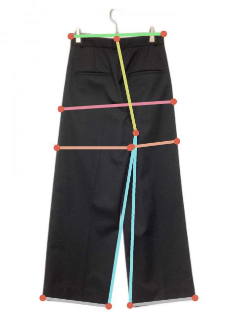中古・古着通販】ATON (エイトン) ウールギャバジンタックワイドパンツ