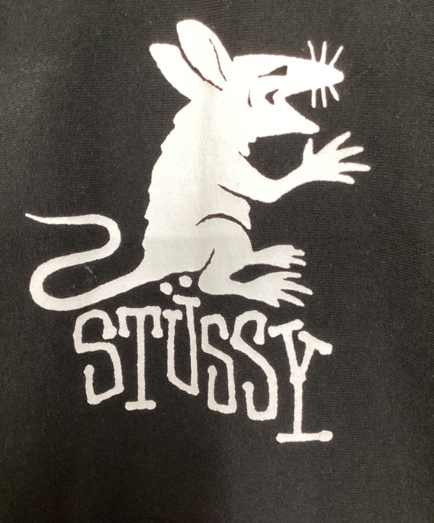 中古・古着通販】stussy (ステューシー) RAT HOODIE ブラック サイズ:M