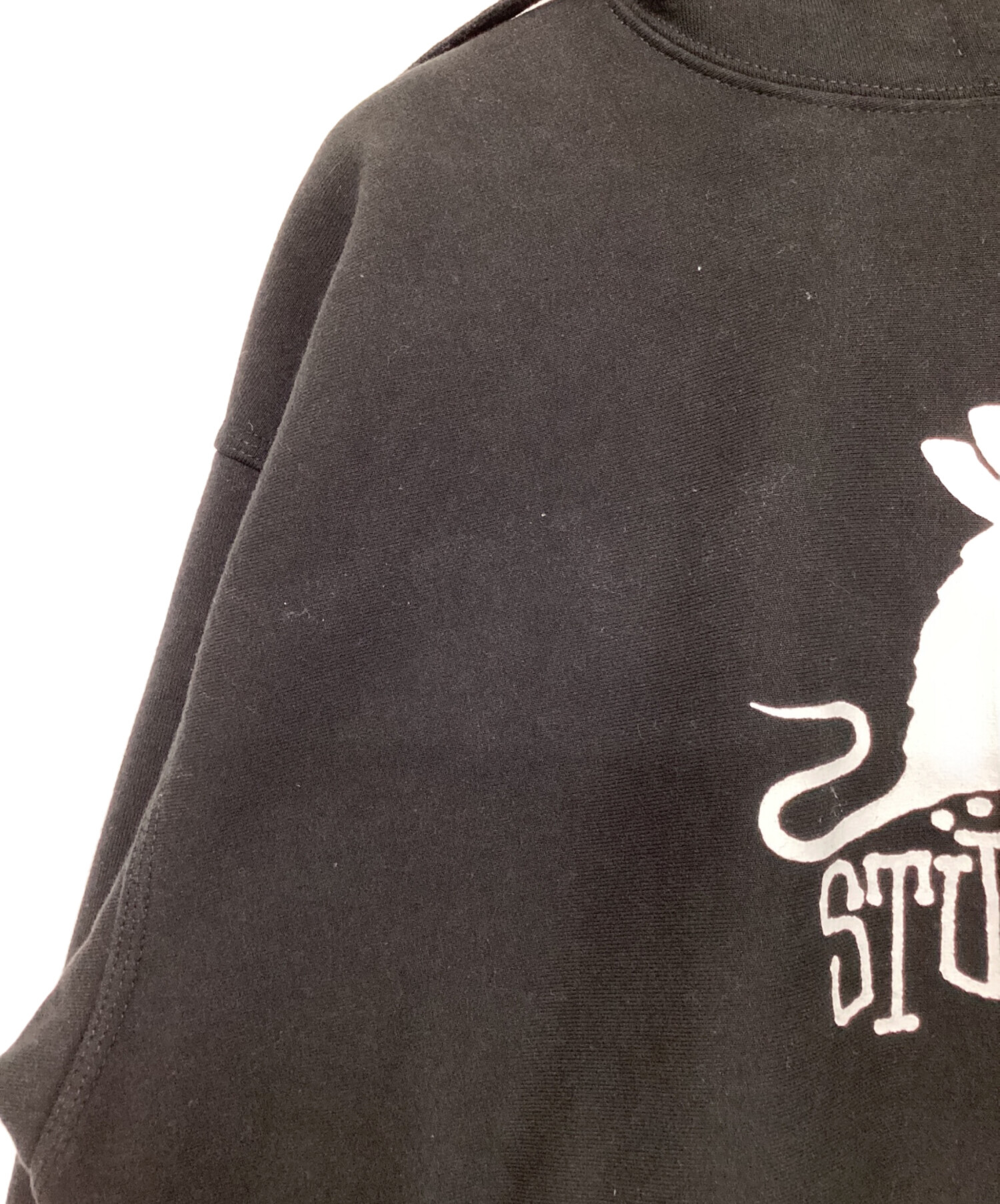 中古・古着通販】stussy (ステューシー) RAT HOODIE ブラック サイズ:M