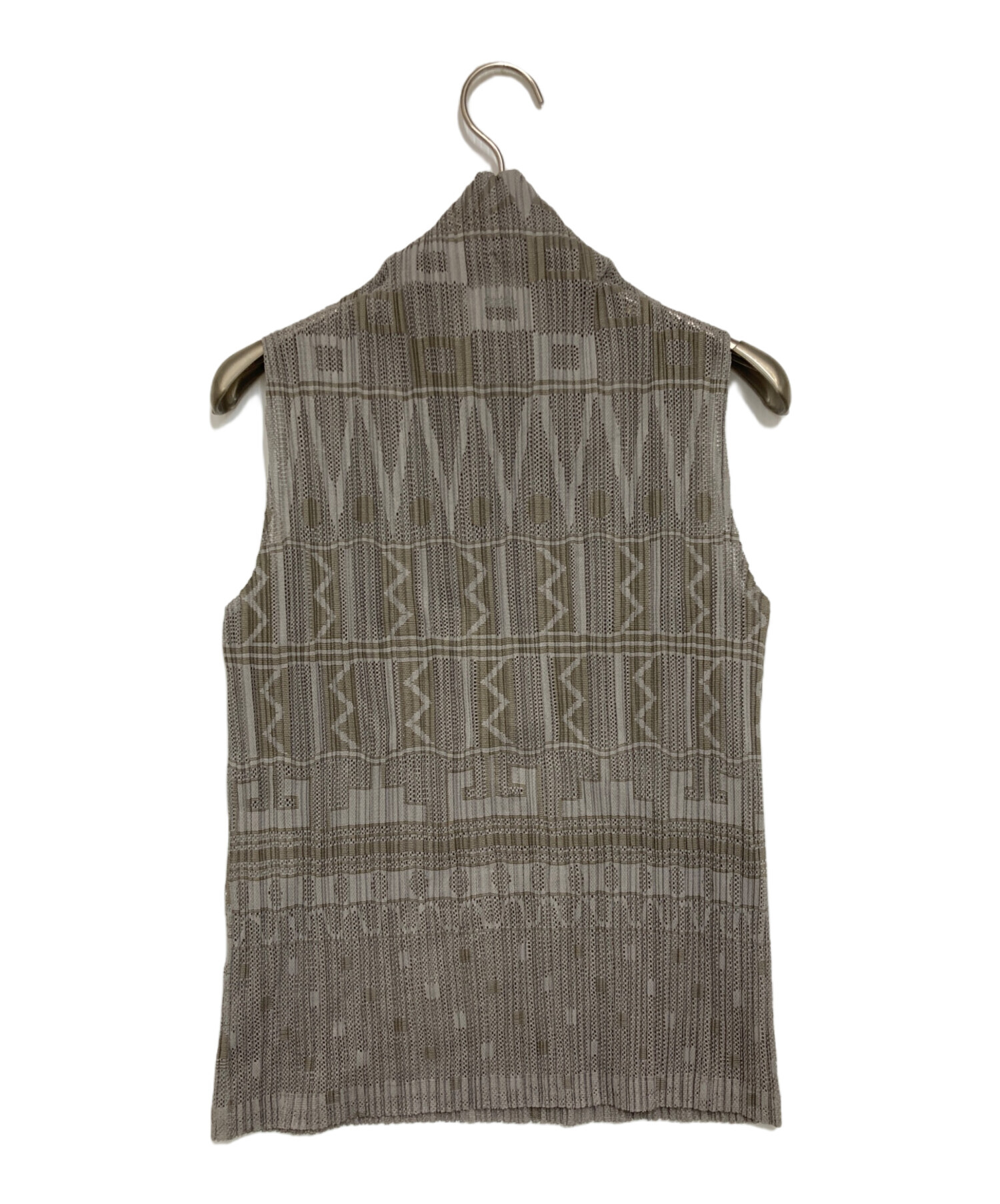 美品 00’s PLEATS PLEASE 08AW ラメ ノースリーブ 中古・古着通販】PLEATS PLEASE (プリーツプリーズ) Vネック
