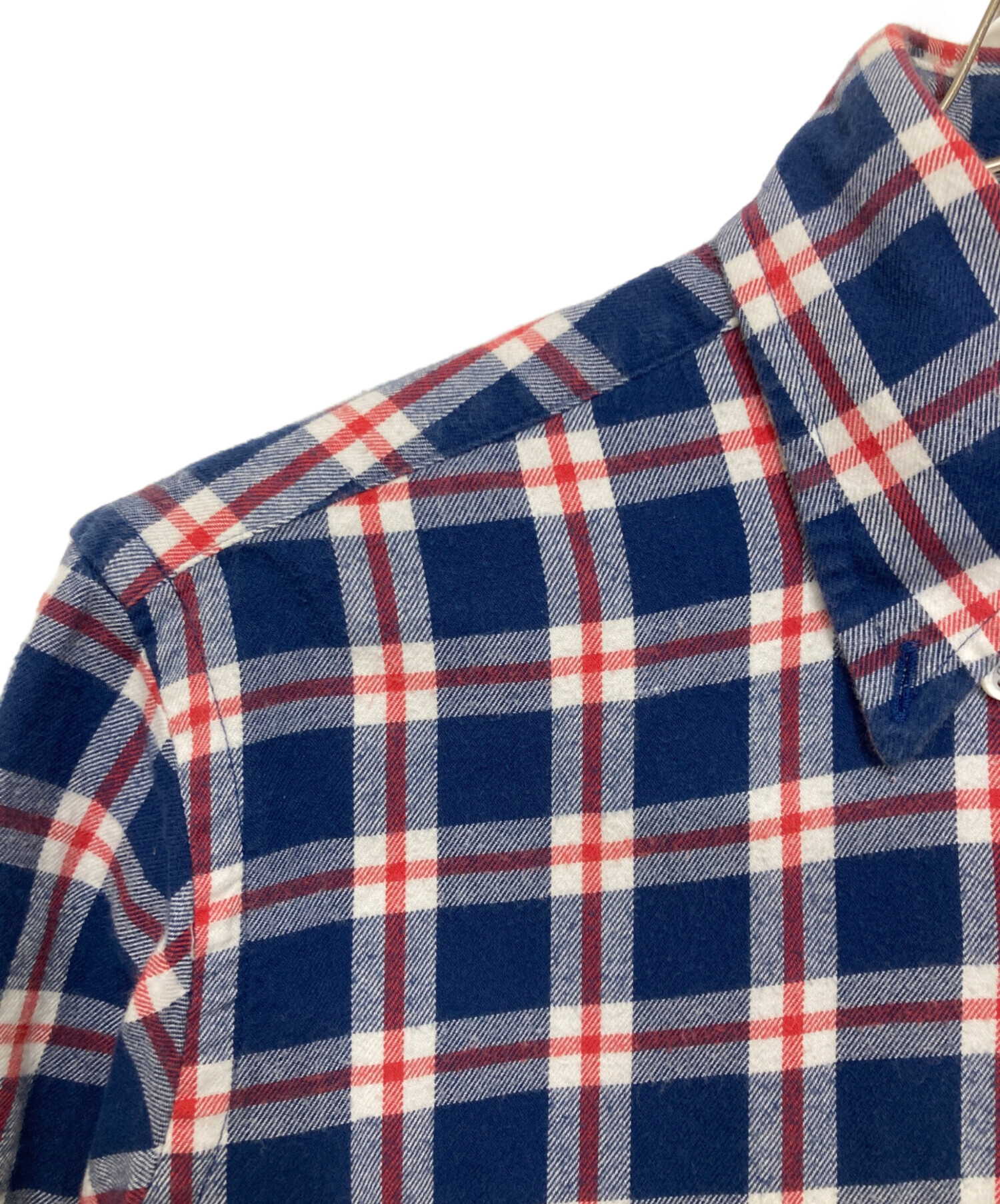 中古・古着通販】Thom Browne (トムブラウン) チェックシャツ ブルー