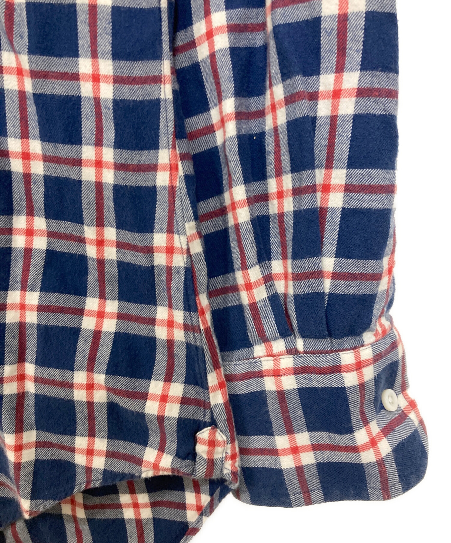 中古・古着通販】Thom Browne (トムブラウン) チェックシャツ ブルー