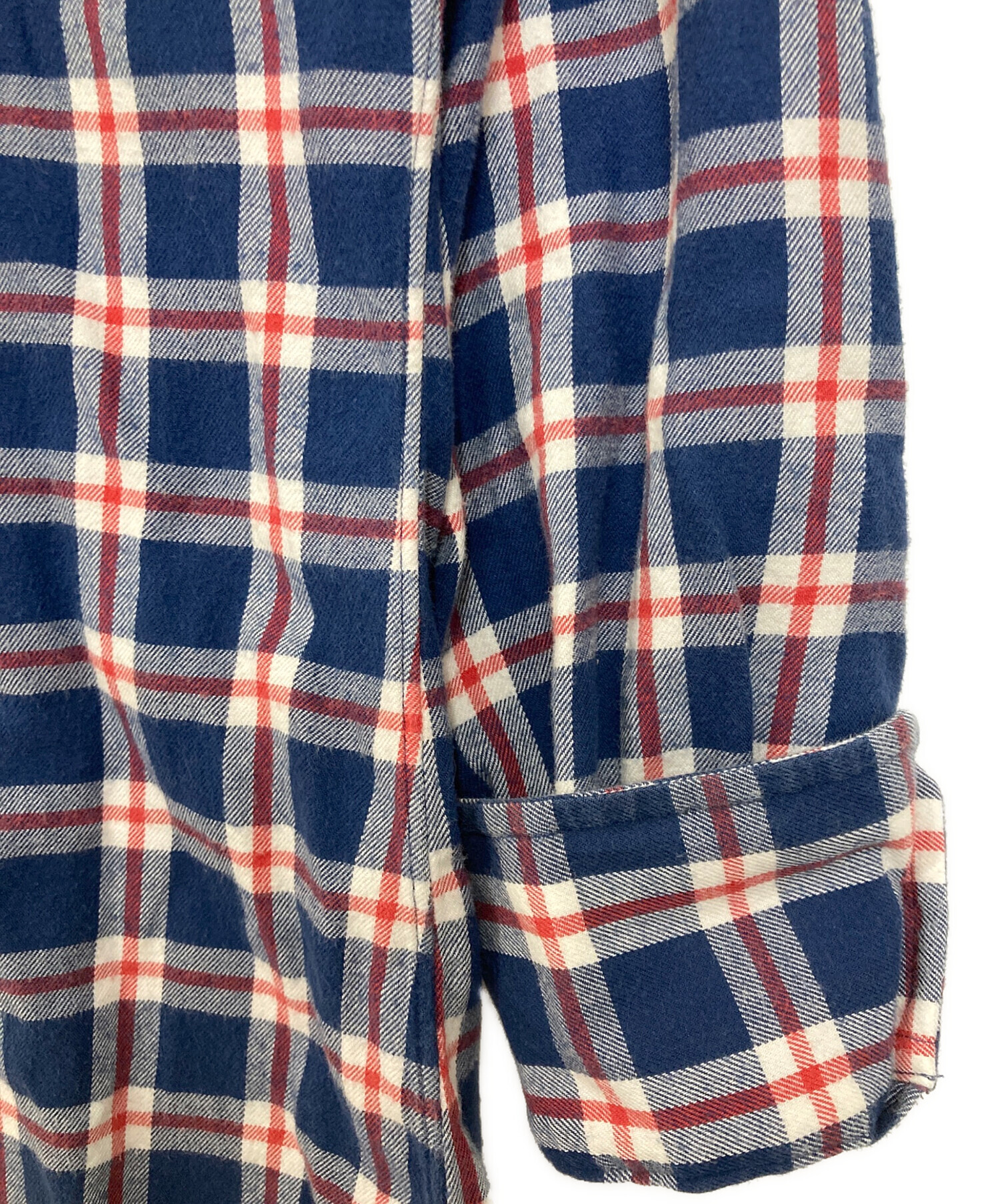 中古・古着通販】Thom Browne (トムブラウン) チェックシャツ ブルー