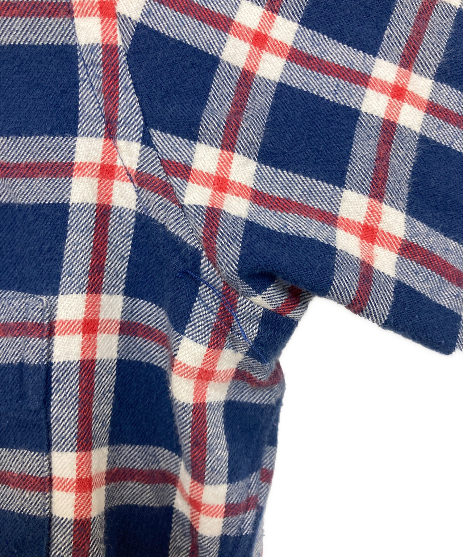 中古・古着通販】Thom Browne (トムブラウン) チェックシャツ ブルー