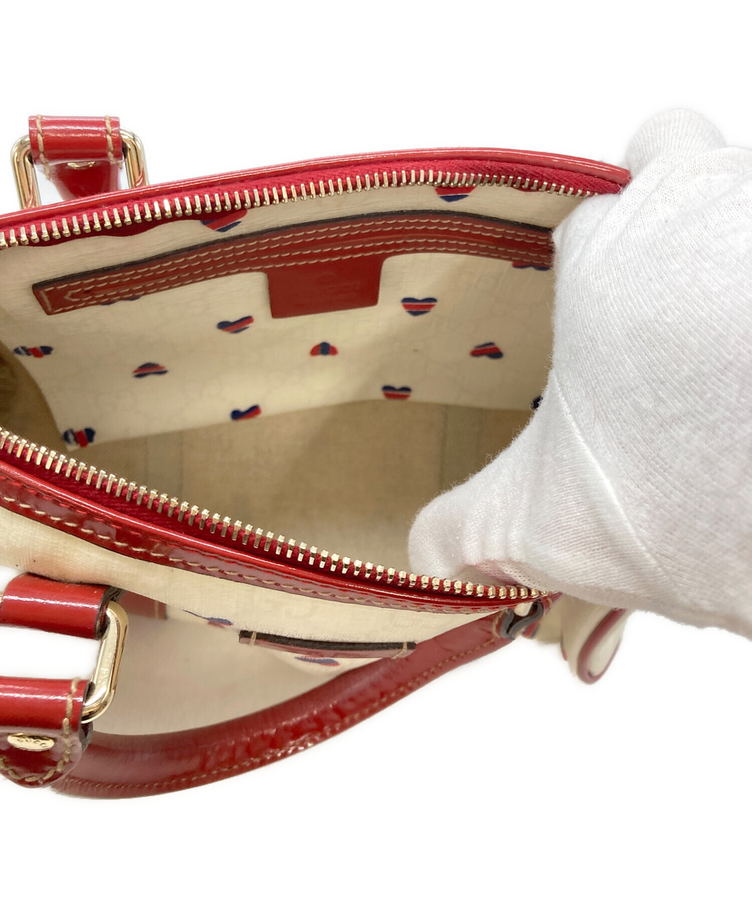 中古・古着通販】GUCCI (グッチ) ジョイハートミニボストンバッグ