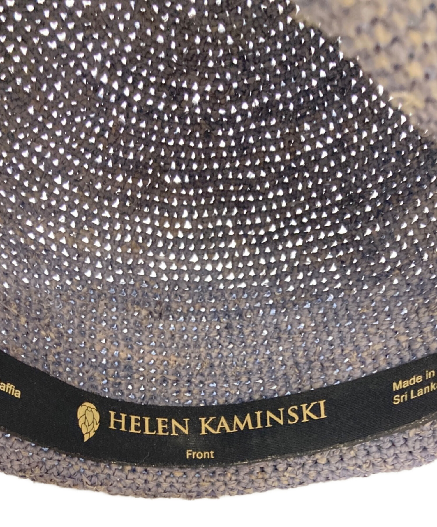 ヘレンカミンスキー　ネイビーグレー　ラフィアハット 中古・古着通販】HELEN KAMINSKI (ヘレンカミンスキー) ラフィアハット