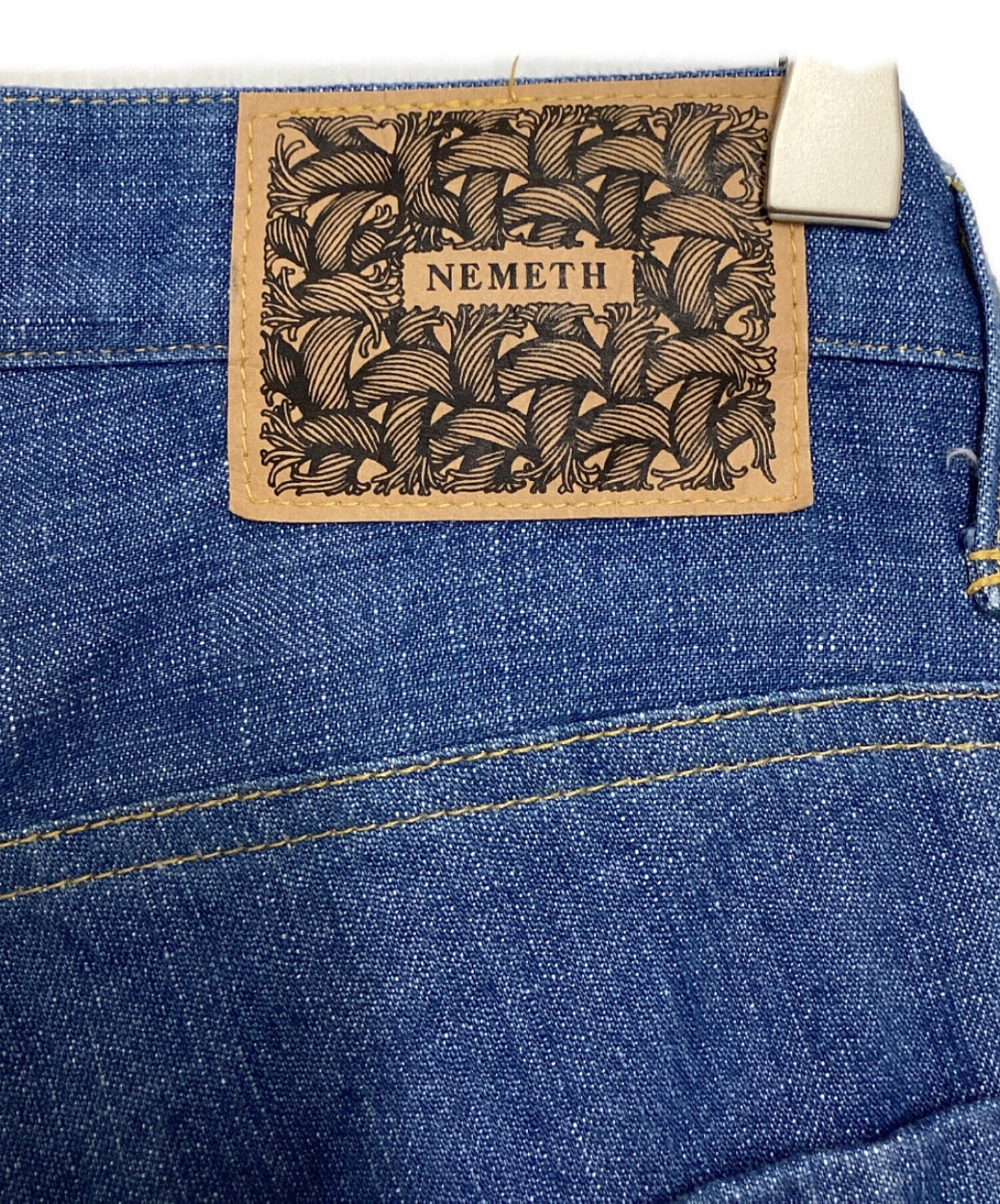 初期 nemeth ハンドペイント 立体裁断 アナトミカルパンツ Christopher Nemeth 【men3448I】 ラインハンドペイントアナトミカル