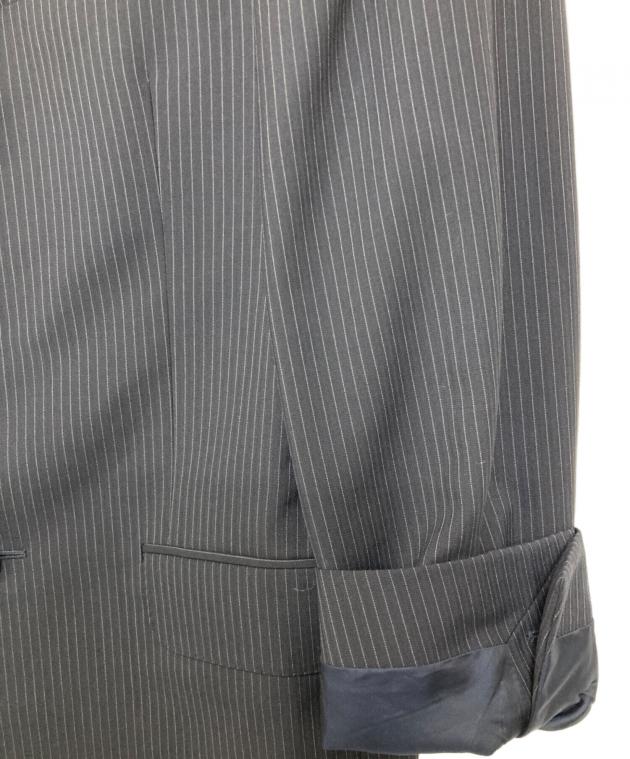 【古着】GUCCI　ストライプ　テーラード３釦 スーツ 【SIZE:52】 中古・古着通販】GUCCI (グッチ) 3Bテーラードセットアップ ネイビー