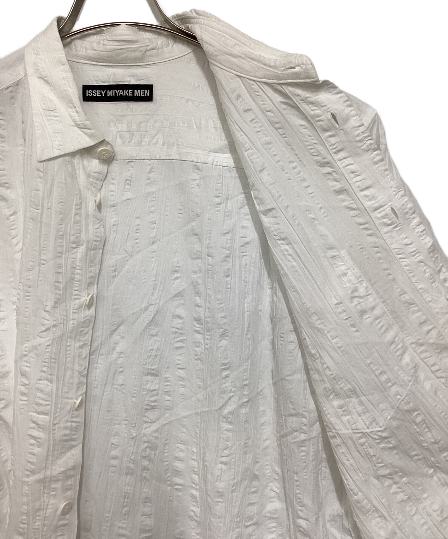 issey miyake men シワ加工　シャツジャケット　テーラード 中古・古着通販】ISSEY MIYAKE MEN (イッセイミヤケメン) シワ加工