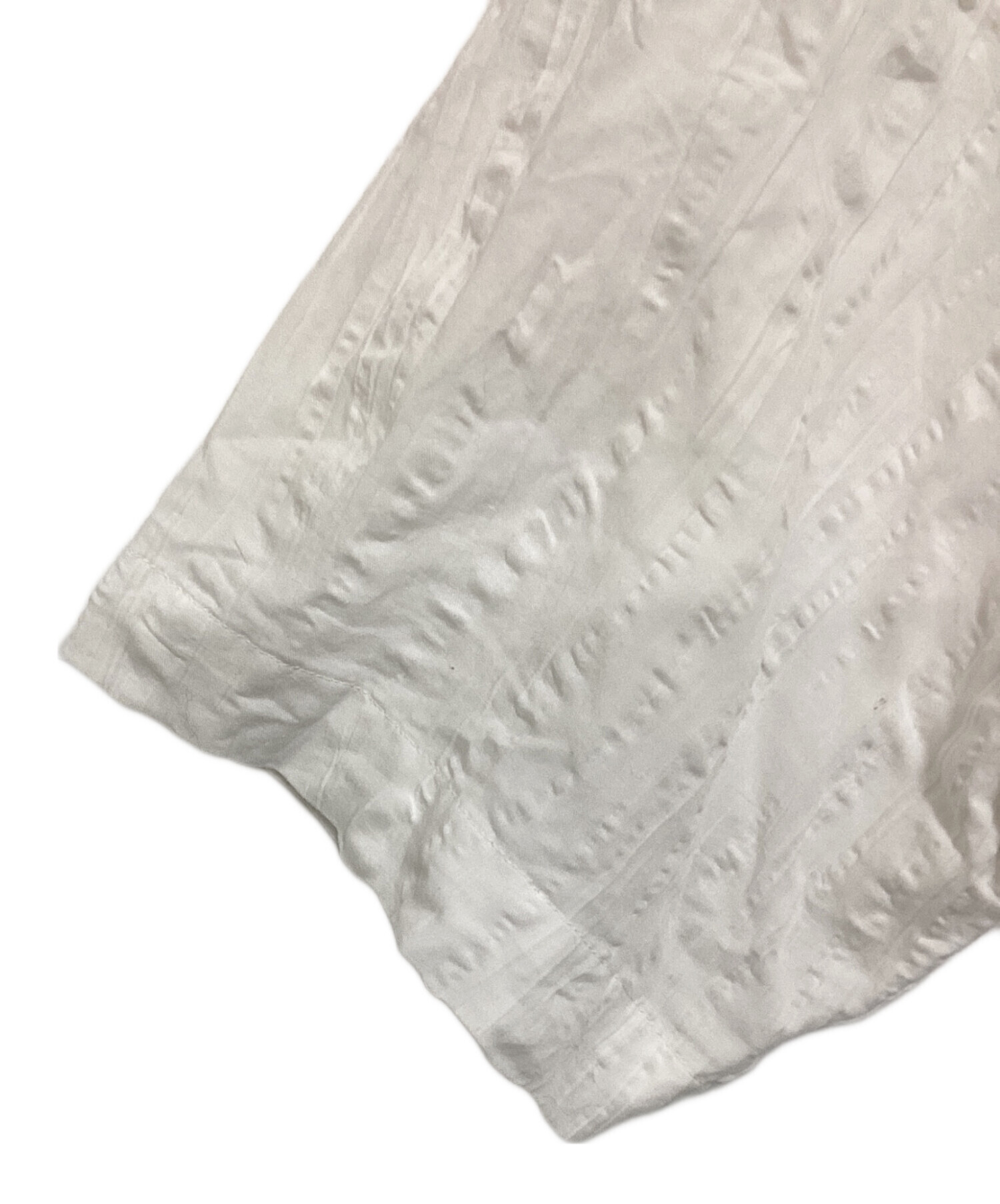 イッセイミヤケ 90s 1994 94年 ペルマネンテ PERMANENTE 切替 シワ加工 シャツ ブラウス トップス ホワイト M【中古】 ISSEY MIYAKE - イッセイミヤケ 90s 1994 94年 ペルマネンテ