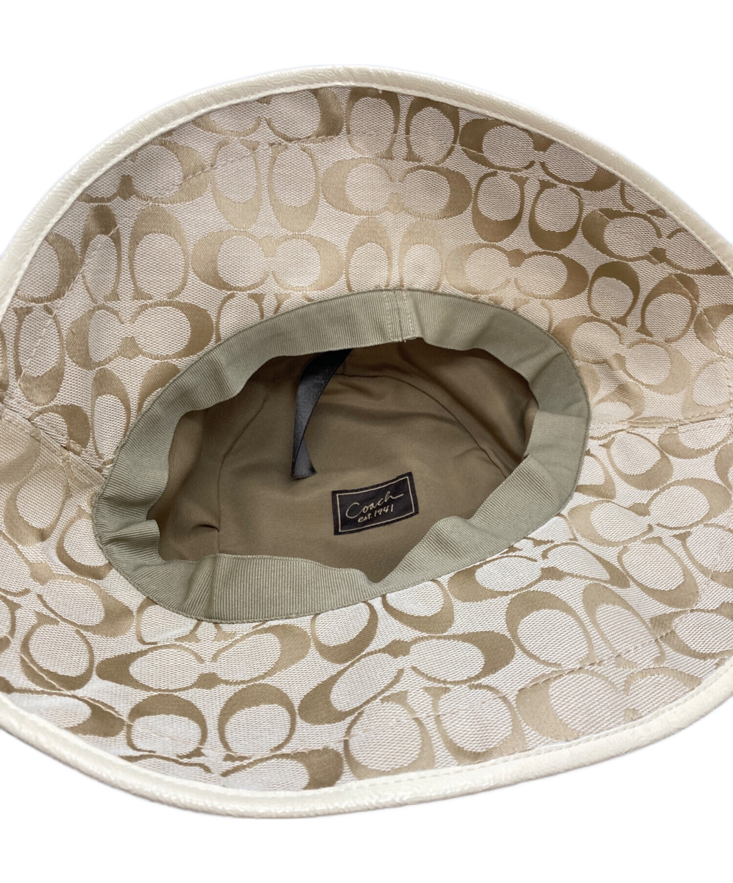 中古・古着通販】COACH (コーチ) シグネチャーハット ベージュ