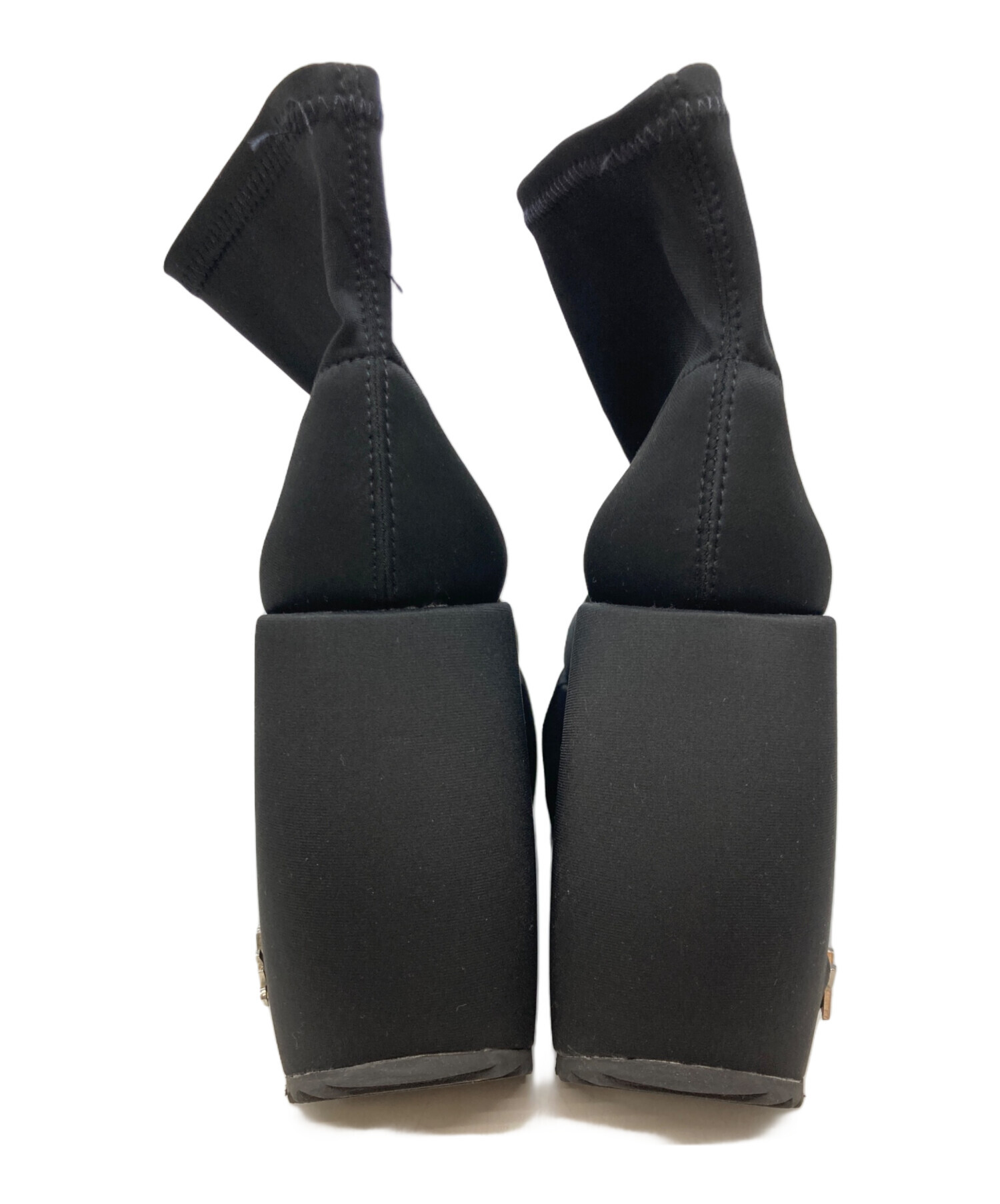中古・古着通販】YELLO (イエロ) TOKYO BLACK PLATFORM SHORT BOOTS