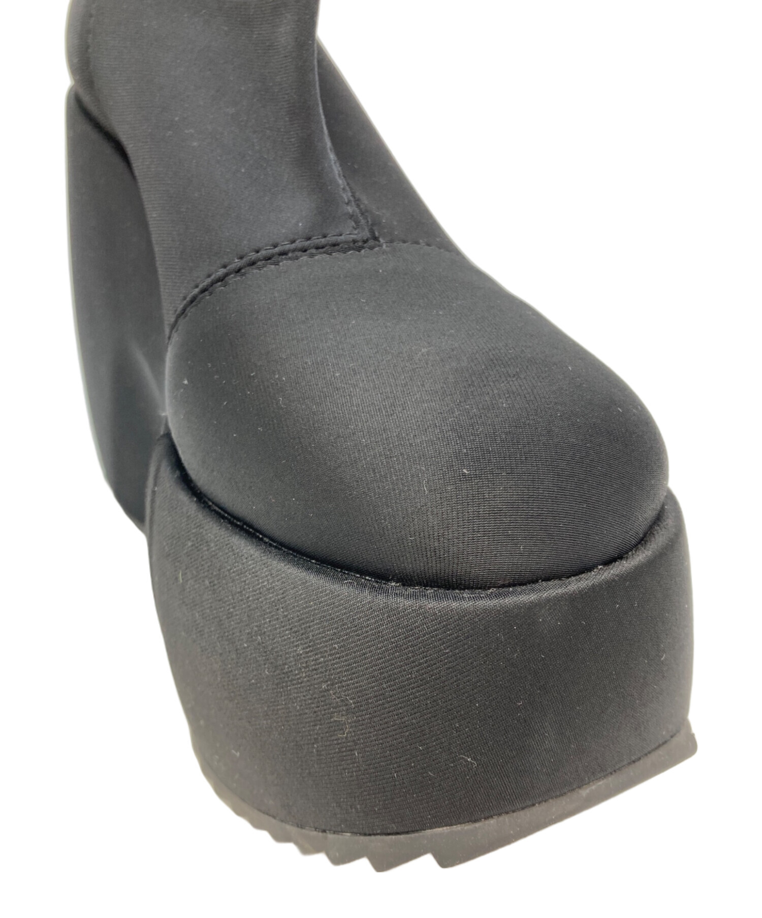 中古・古着通販】YELLO (イエロ) TOKYO BLACK PLATFORM SHORT BOOTS