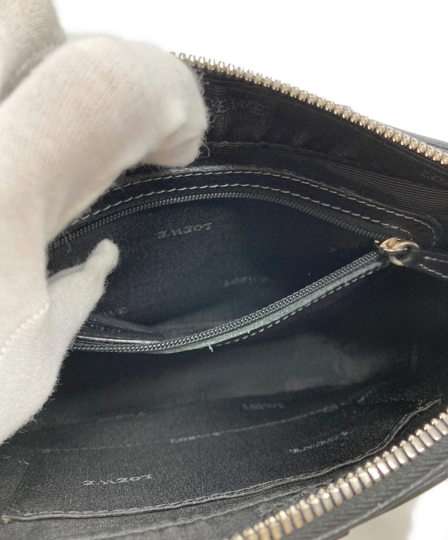 中古・古着通販】LOEWE (ロエベ) センダ ハンドバッグ ブラック サイズ