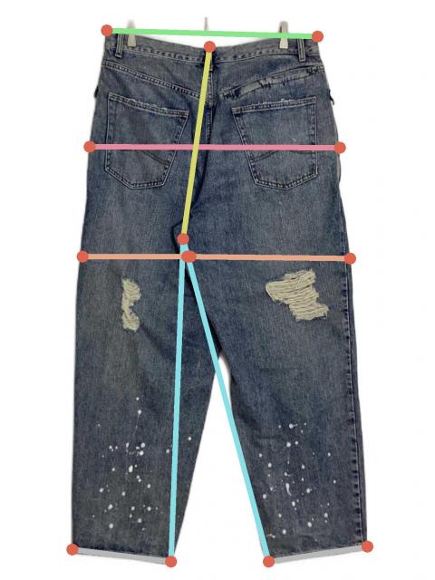 中古・古着通販】SSZ (エスエスズィー) 裏KURSED 552XXデニムパンツ