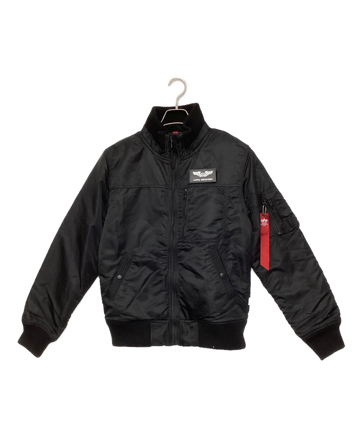中古・古着通販】ALPHA (アルファ) スタンドカラージャケット ブラック 