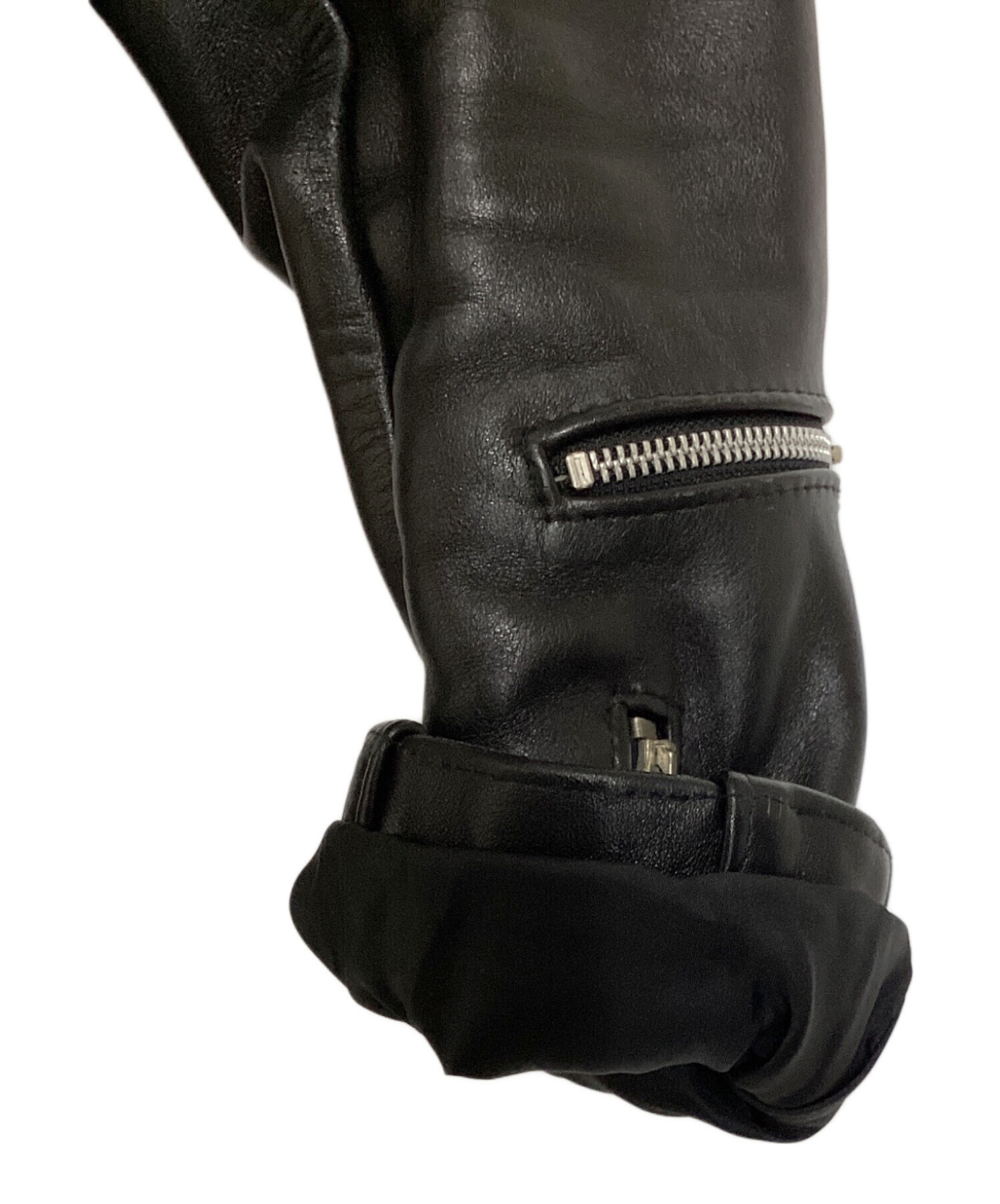 666 Leather Wear ブラック レザージャケット 36 中古・古着通販】666 LEATHER WEAR (666レザーウェア) サイドベルト