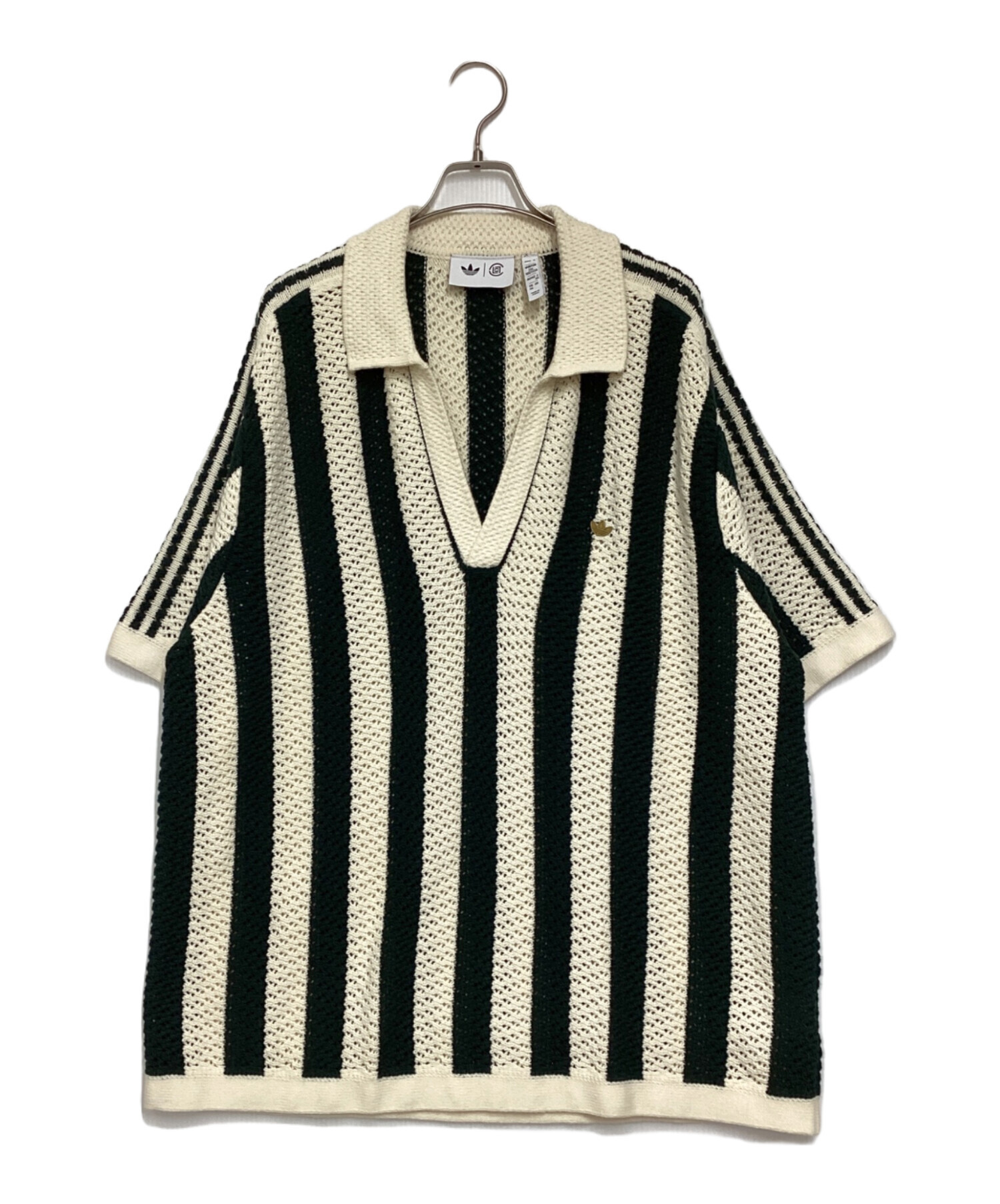 トップス adidas CLOT PIQUE POLO BY EDISON CHEN Сорочки adidas x Clot Pique Polo by Edison Chen Green Night/ Cream