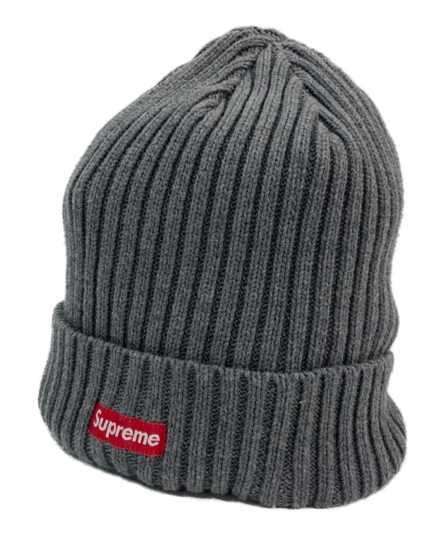 レア/廃番【シュプリーム】リフレクター ロゴ ニット帽 総柄ビーニー 黒×グレー 中古・古着通販】Supreme (シュプリーム) ロゴビーニー グレー サイズ