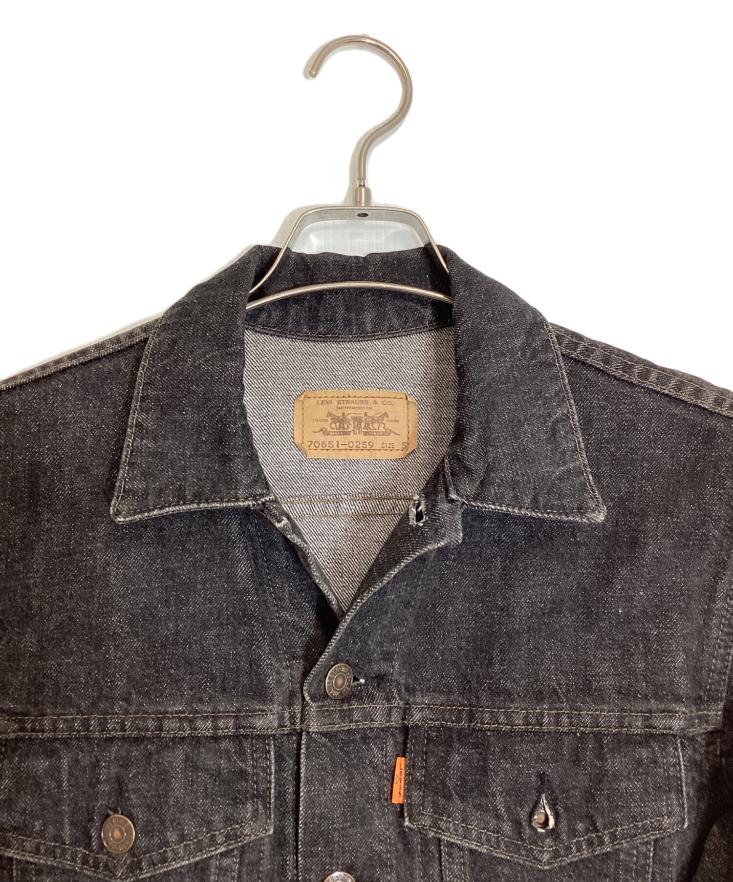 中古・古着通販】LEVI'S (リーバイス) 先染めブラック デニム