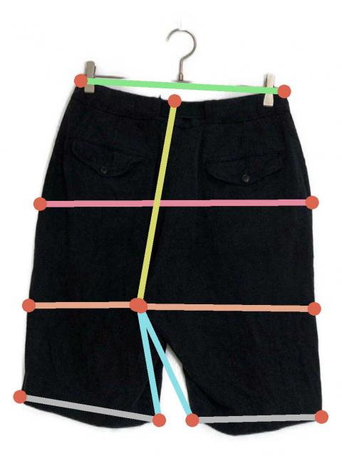 中古・古着通販】COMOLI (コモリ) シルクネップ ショーツ ネイビー