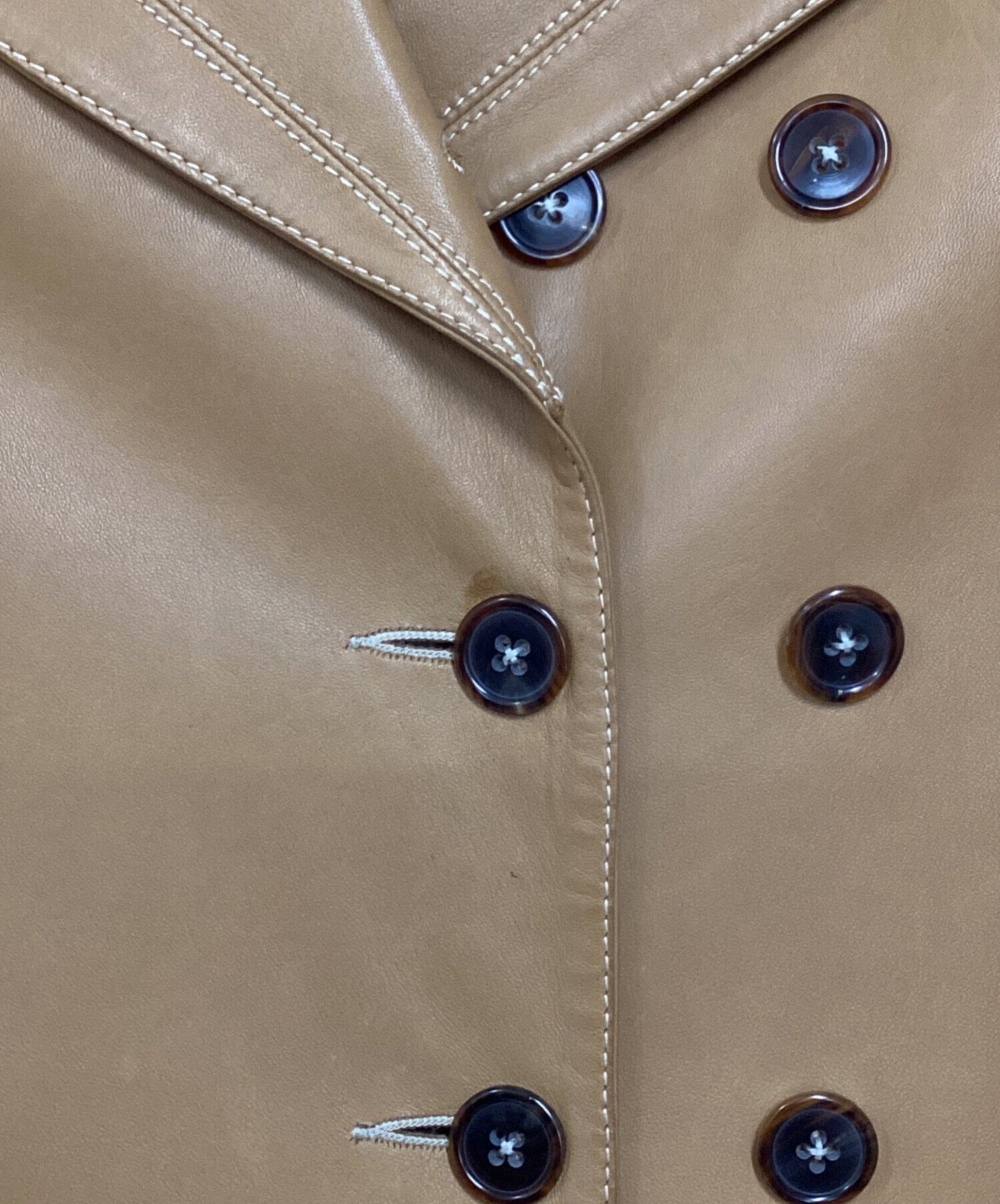 中古・古着通販】JIL SANDER (ジルサンダー) レザーチェスターコート
