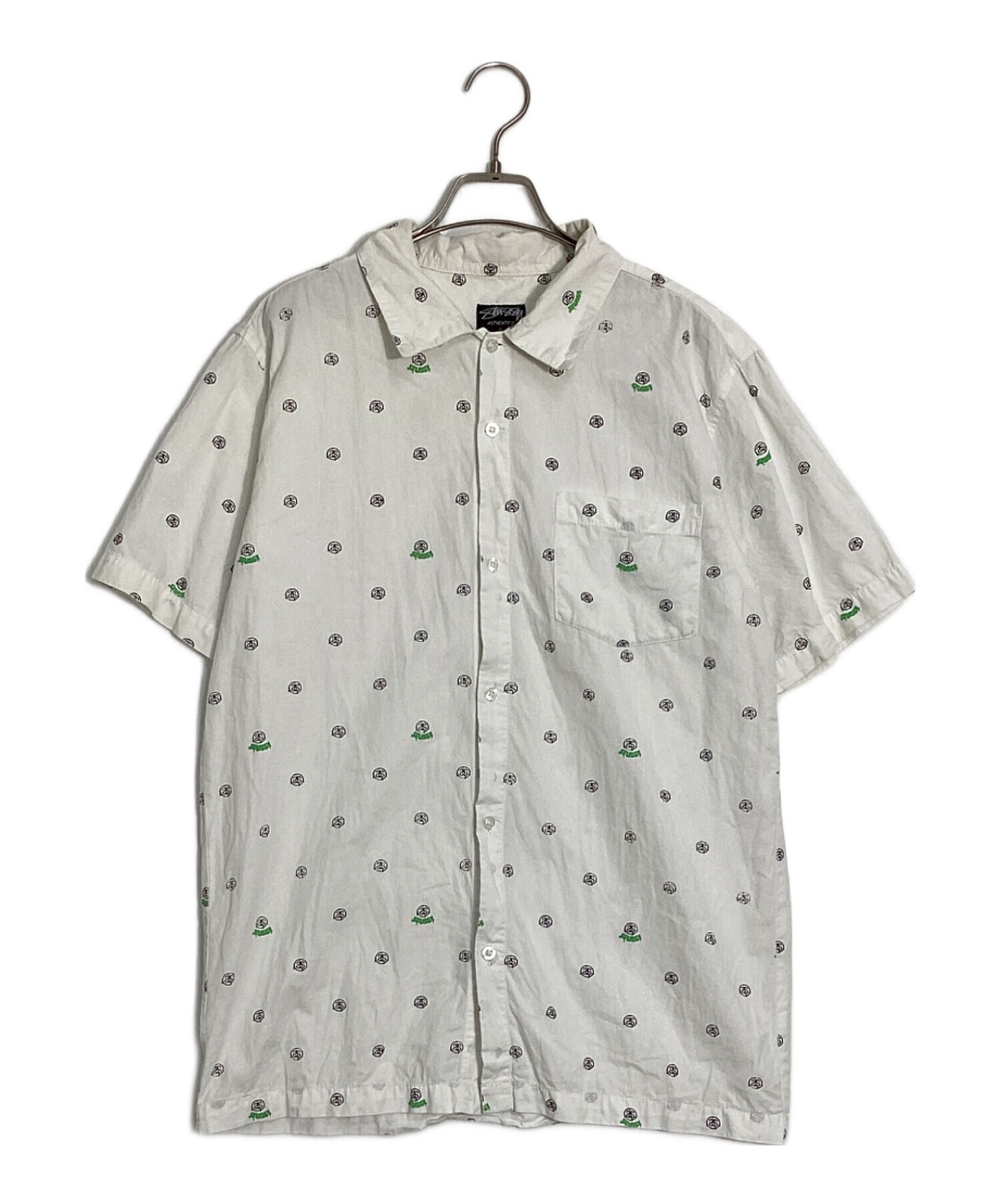中古・古着通販】stussy (ステューシー) S/S SSロゴ総柄シャツ