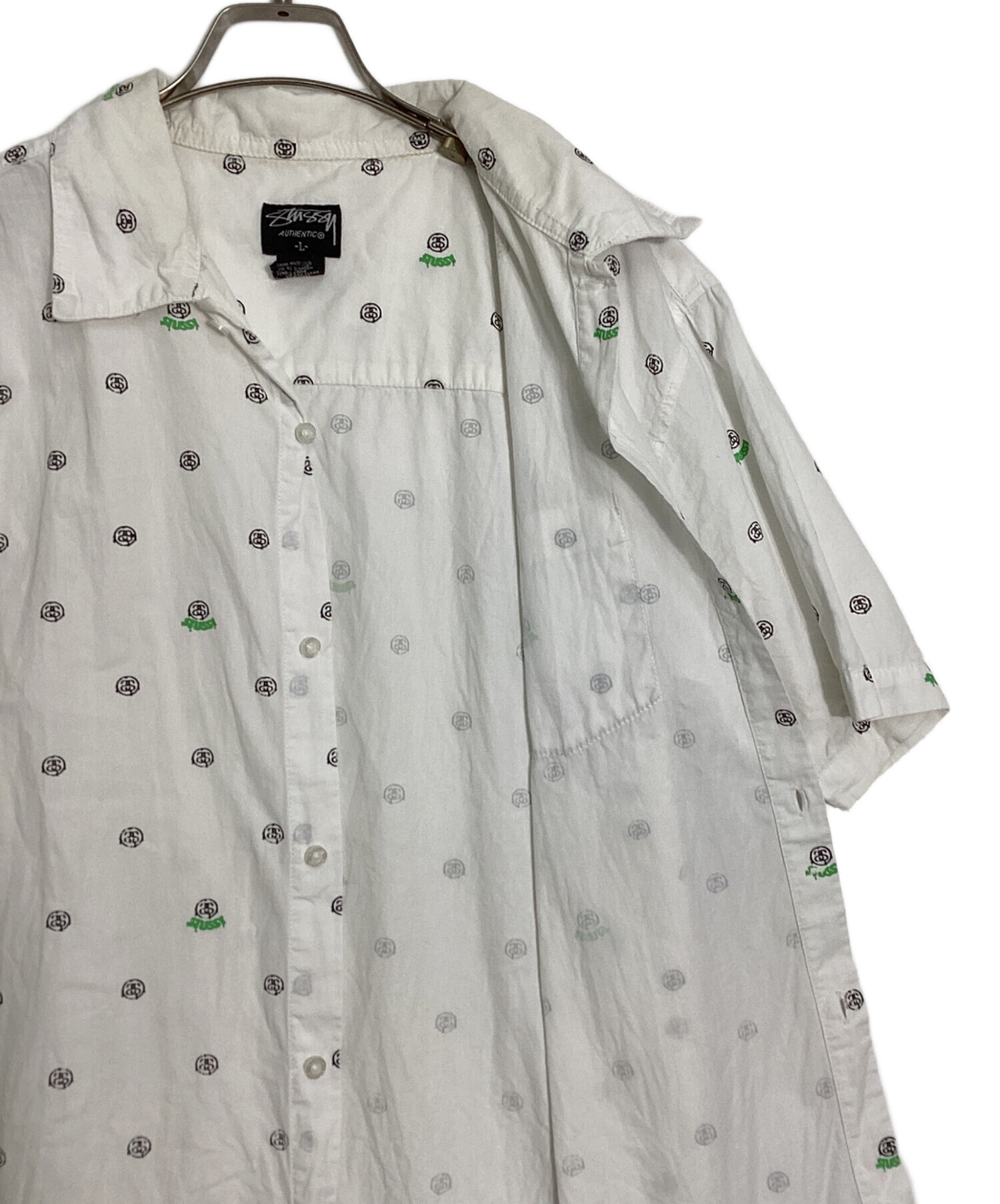 中古・古着通販】stussy (ステューシー) S/S SSロゴ総柄シャツ
