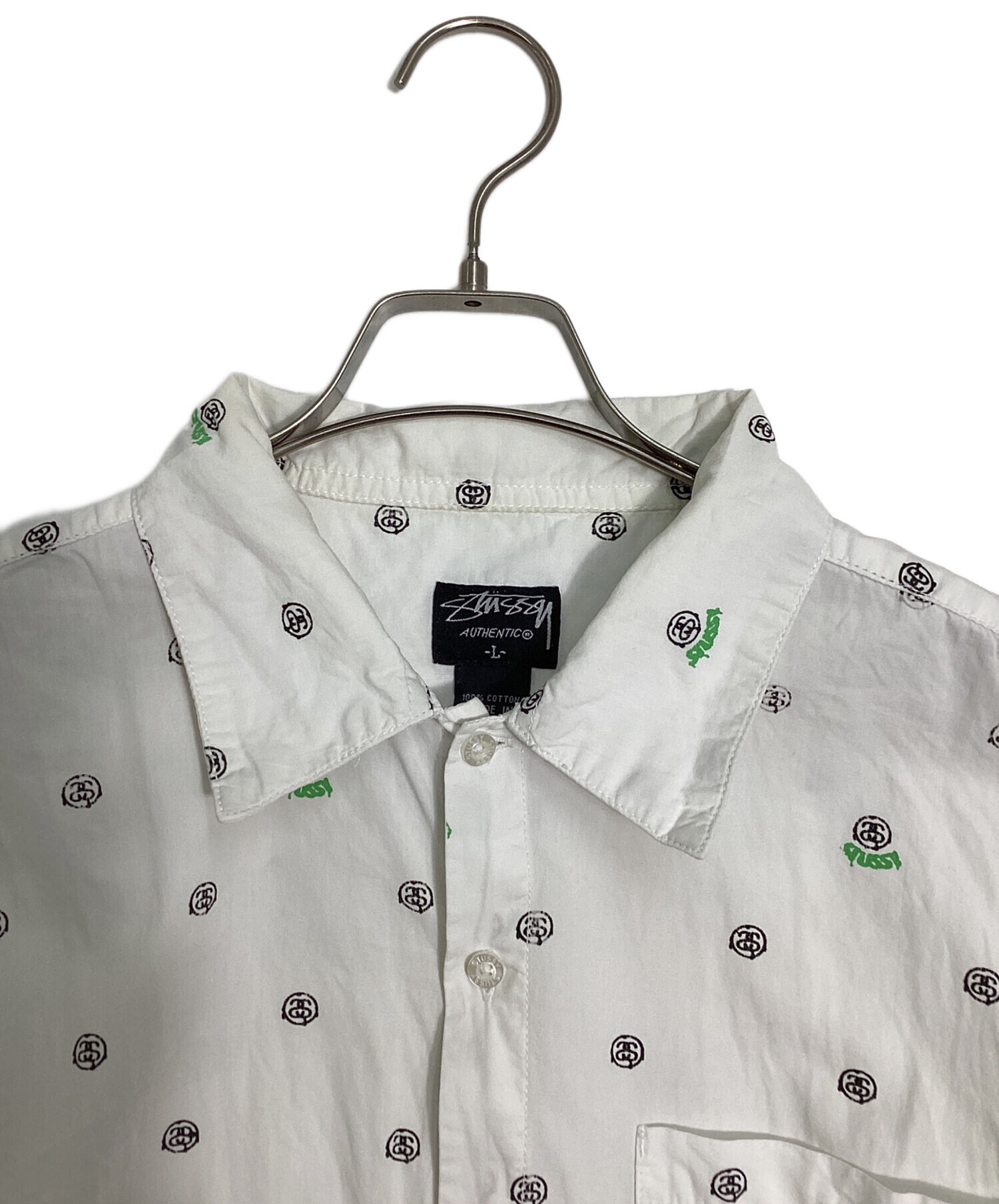 中古・古着通販】stussy (ステューシー) S/S SSロゴ総柄シャツ