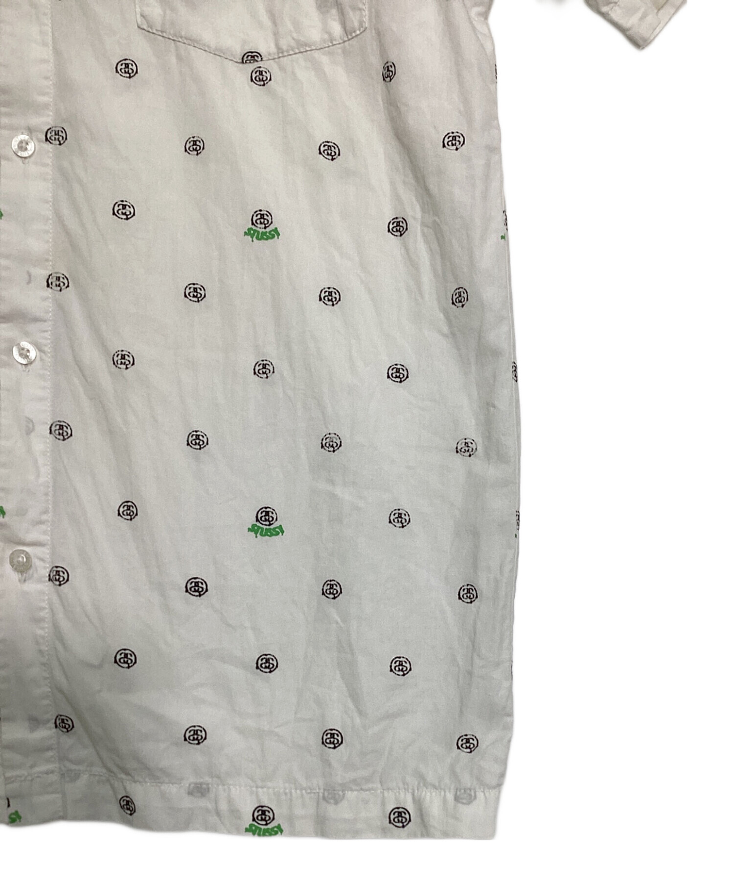 ★レア★Stussy 半袖シャツ SS柄 中古・古着通販】stussy (ステューシー) S/S SSロゴ総柄シャツ
