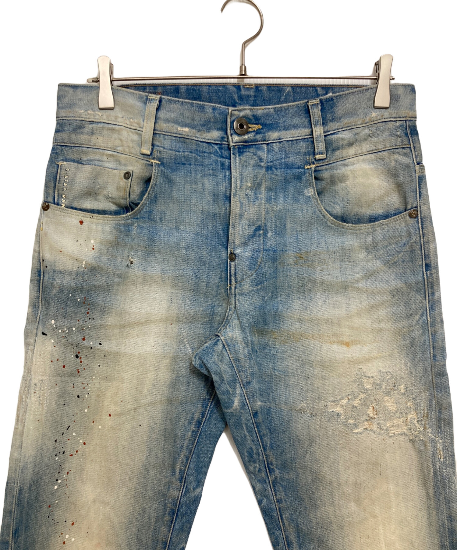 中古・古着通販】G-STAR RAW (ジースターロゥ) ペイント加工デニム 