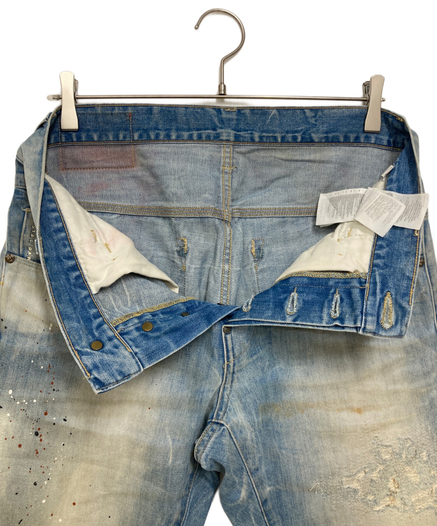 中古・古着通販】G-STAR RAW (ジースターロゥ) ペイント加工デニム 