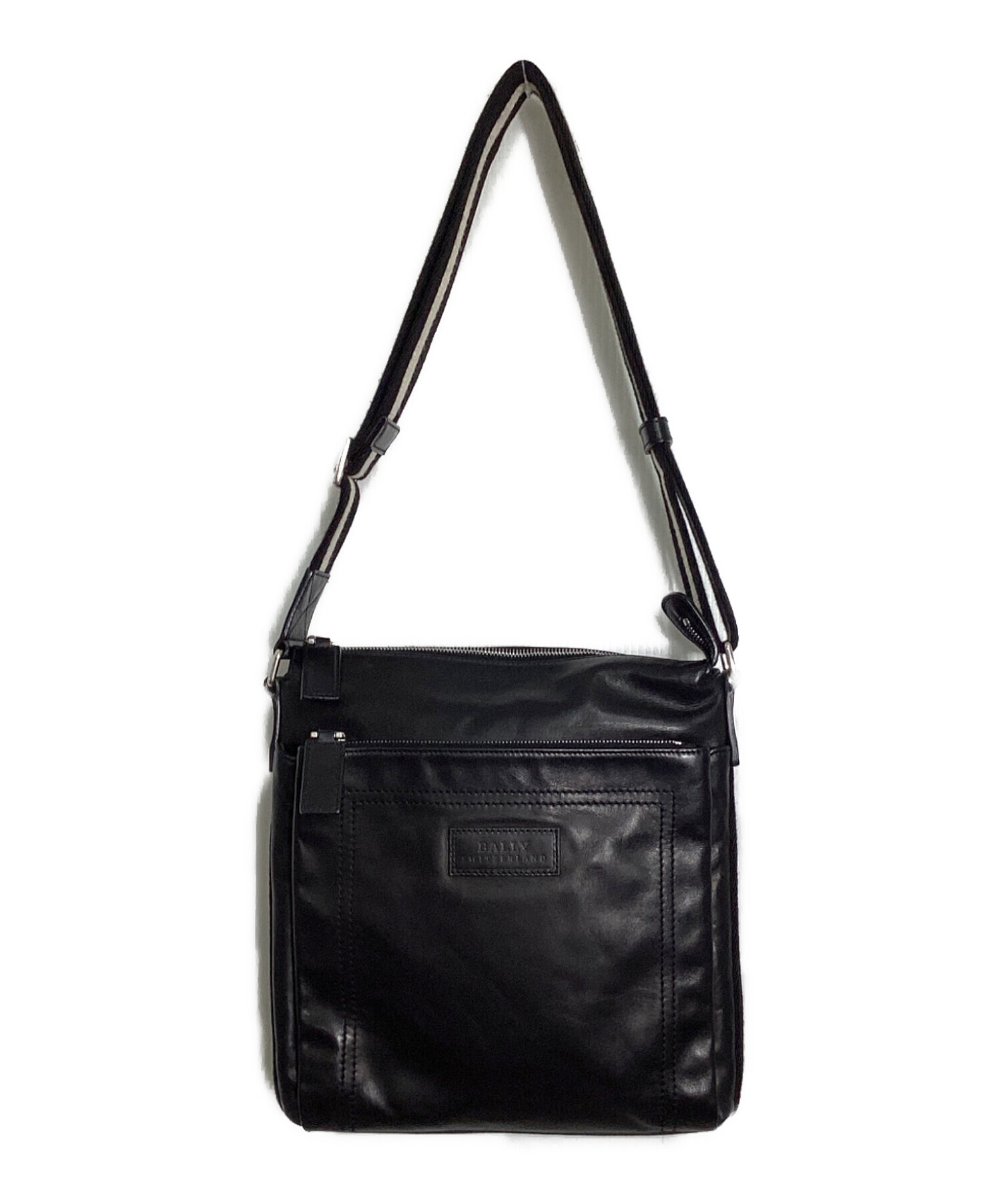 BALLY レザーサンダル ブラック 黒 古着屋 vintage バリー 中古・古着通販】BALLY (バリー) レザーショルダーバッグ ブラック