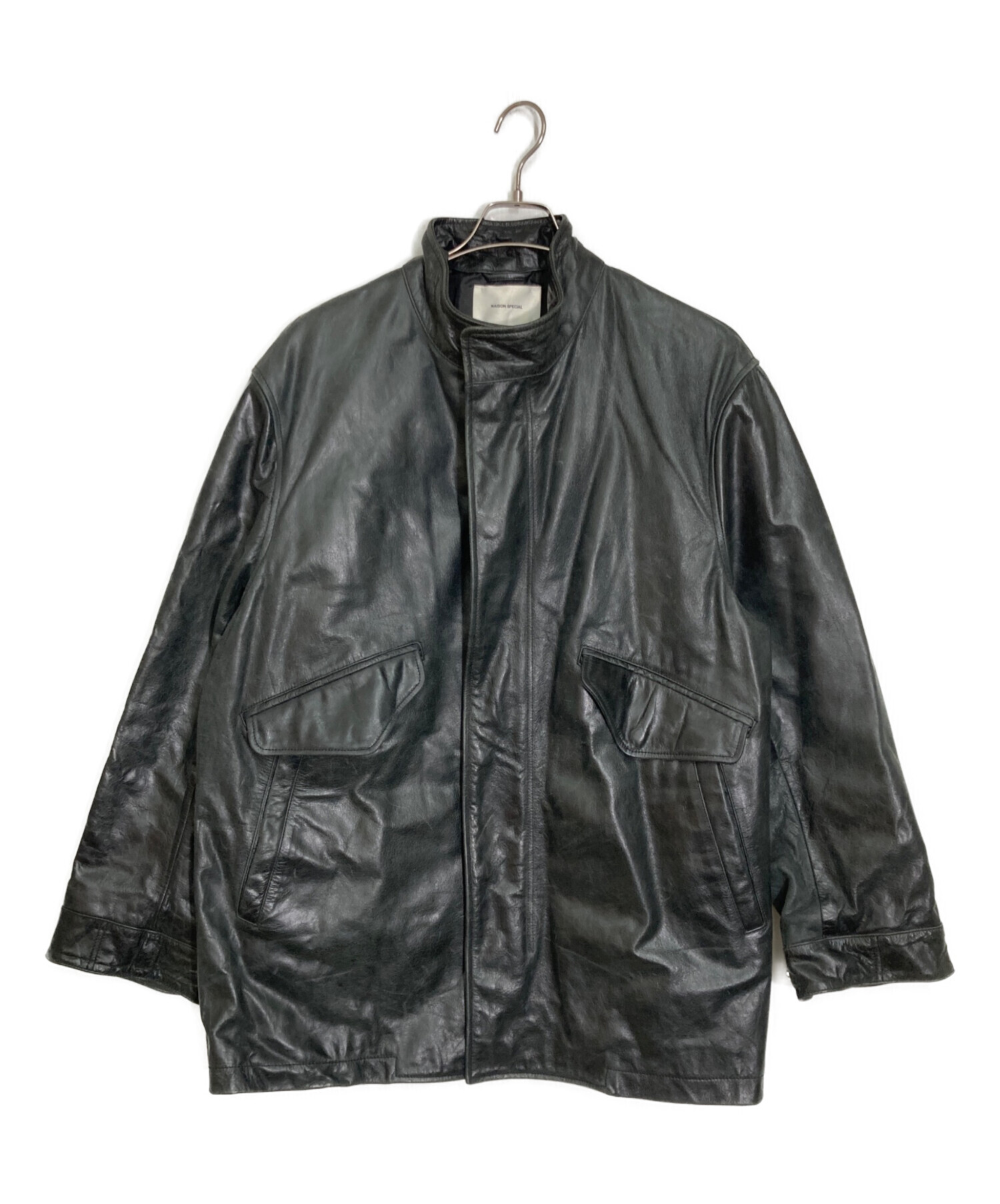 ち*す様 MAISON SPECIAL バッファローレザー ショートモッズコート 中古・古着通販】MAISON SPECIAL (メゾンスペシャル) バッファロー