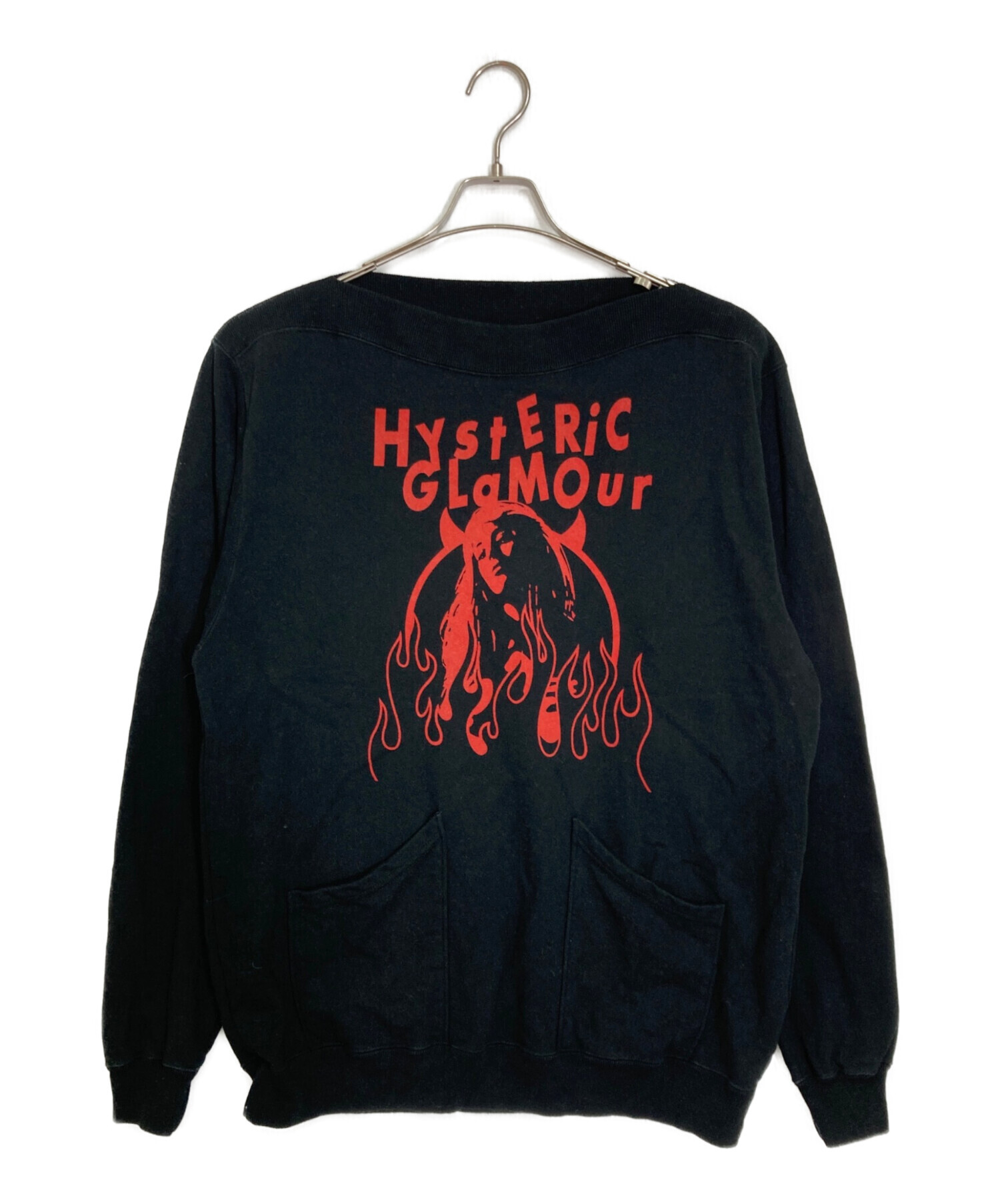 HYSTERIC GLAMOUR 黒 スウェット 中古・古着通販】Hysteric Glamour (ヒステリックグラマー) FIRE WOMAN