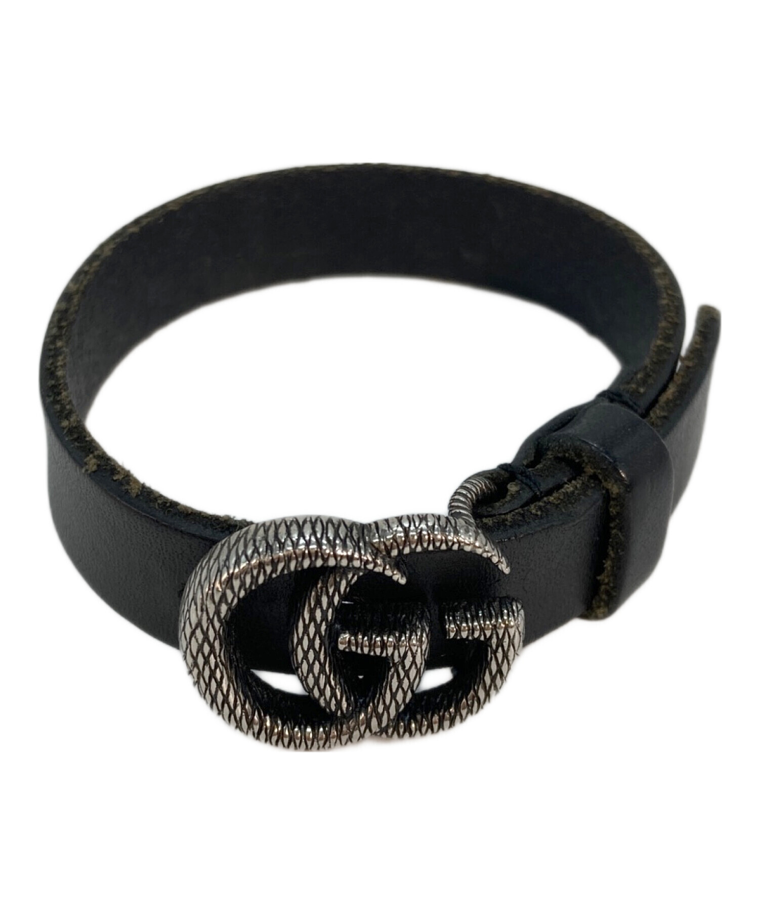 中古・古着通販】GUCCI (グッチ) ダブルGエングレービング レザー