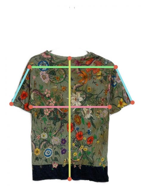 中古・古着通販】GUCCI (グッチ) ダメージ加工フローラルTシャツ