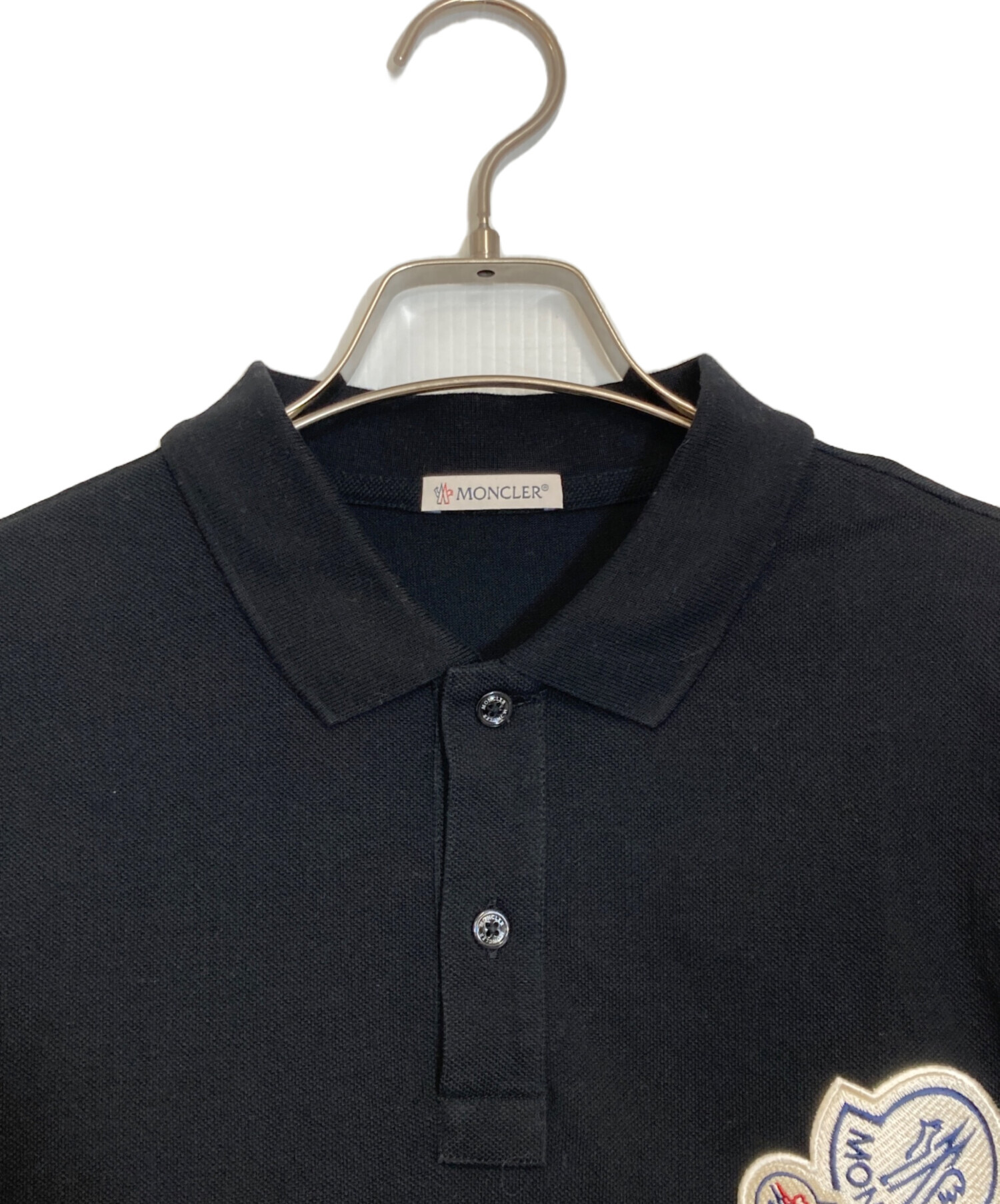 中古・古着通販】MONCLER (モンクレール) ポロシャツ ブラック サイズ