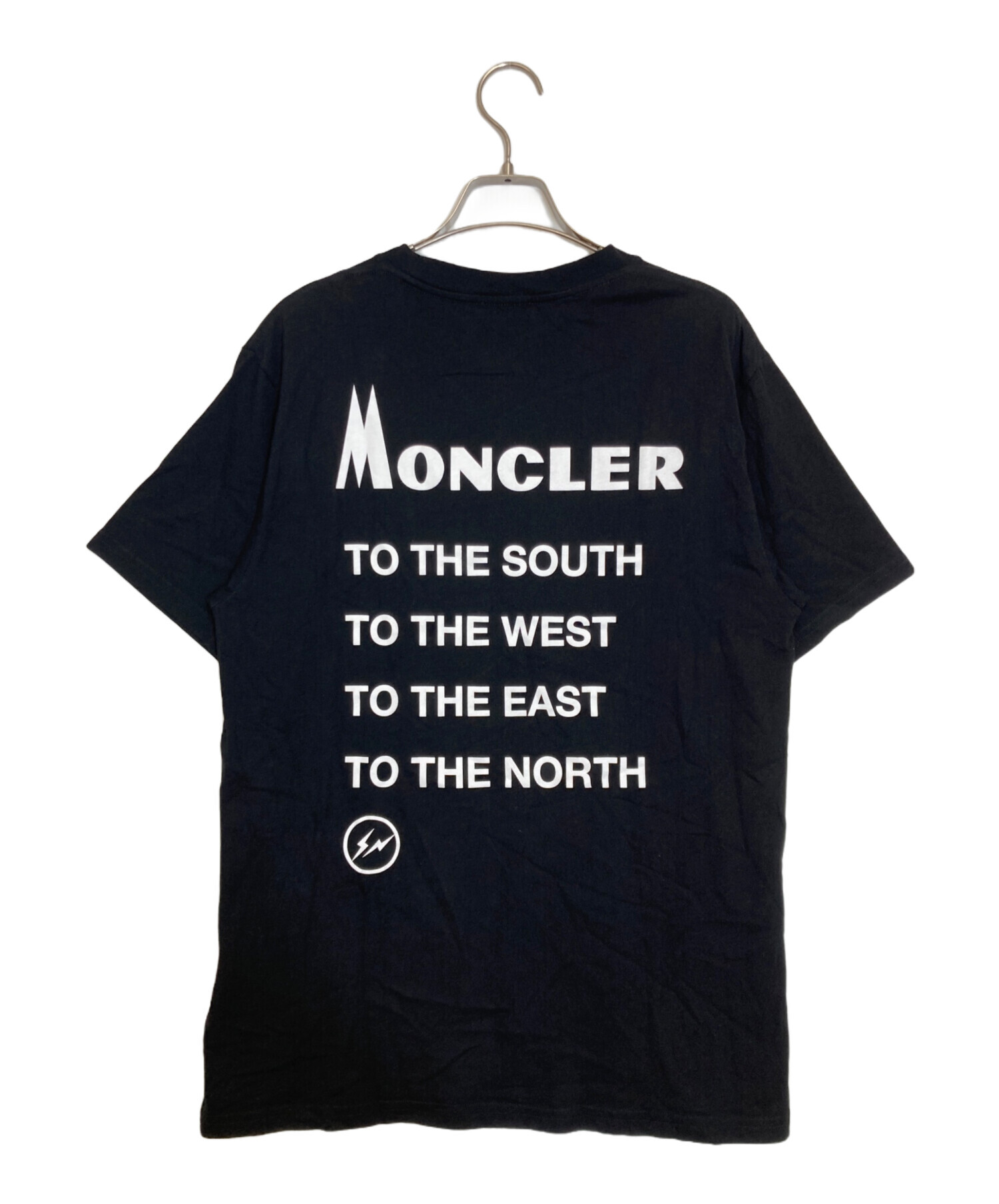 MONCLER/FRAGMENT コラボ Tシャツ XLサイズ ブラック 中古・古着通販】MONCLER (モンクレール) FRAGMENTS (フラグメント