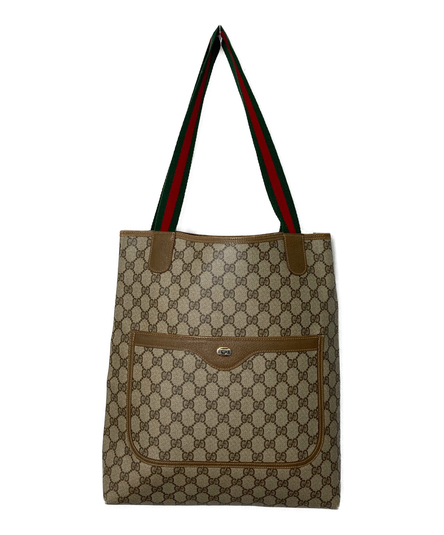 中古・古着通販】GUCCI (グッチ) GGスプリームトートバッグ ブラウン