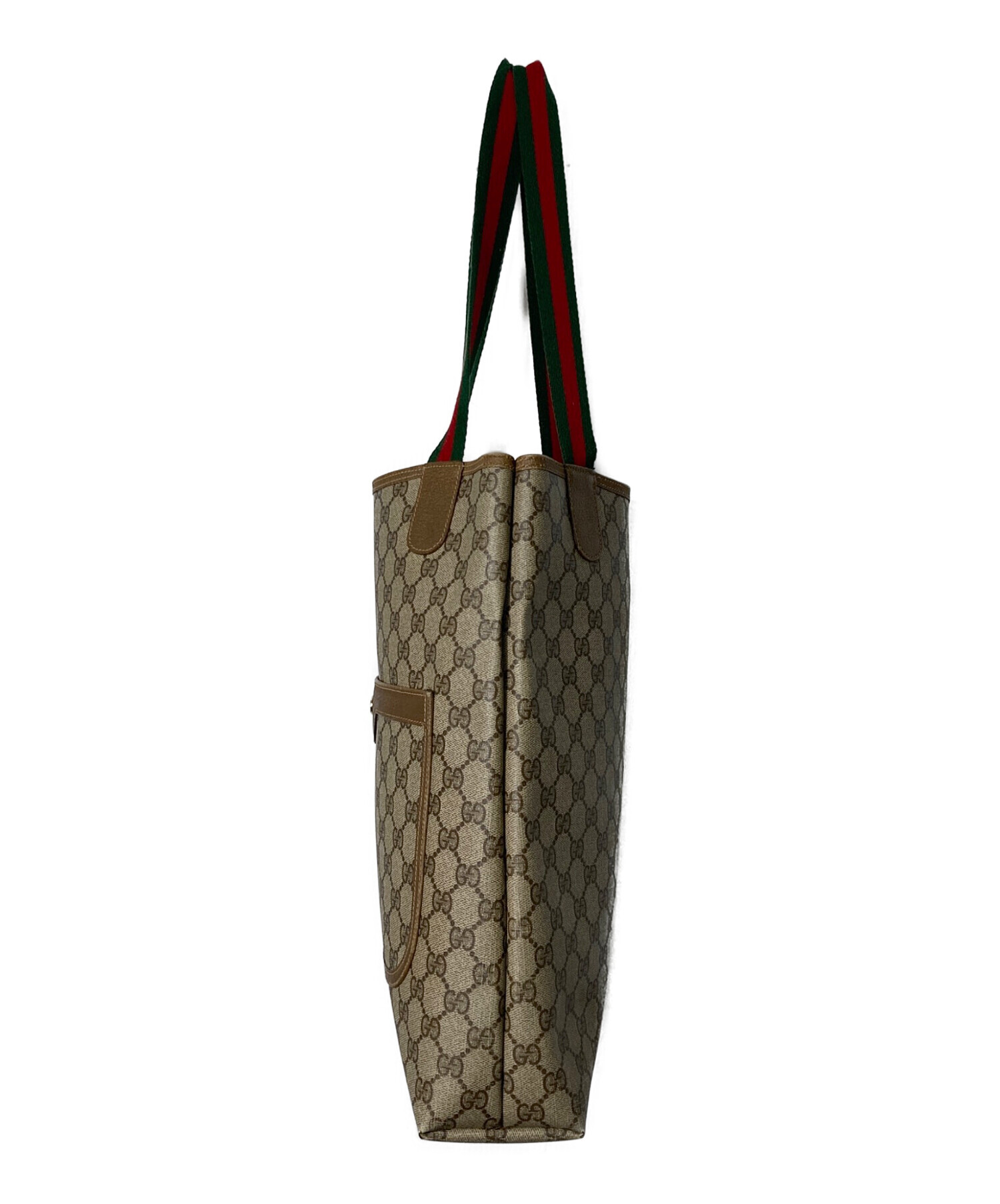 中古・古着通販】GUCCI (グッチ) GGスプリームトートバッグ ブラウン