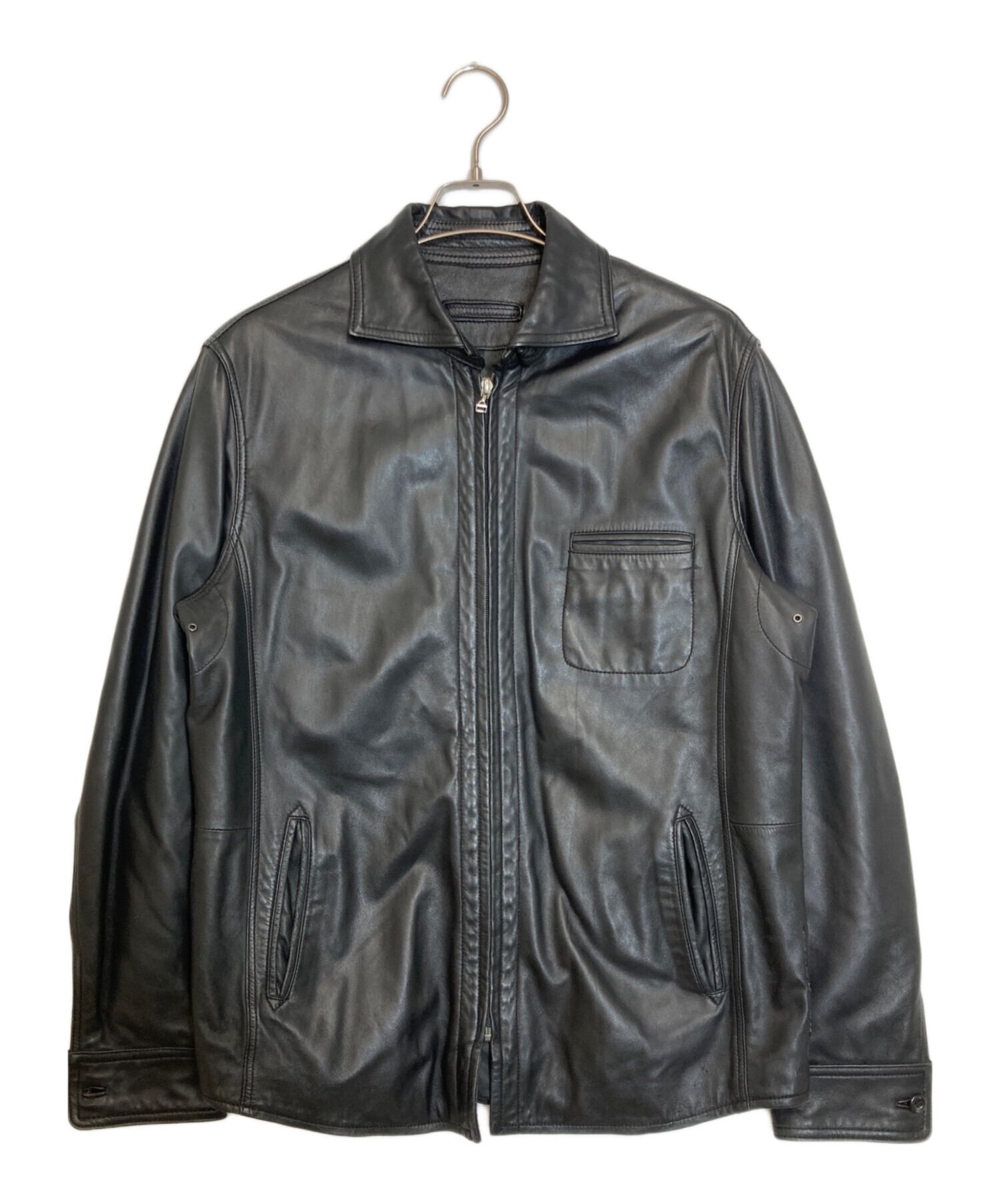 中古・古着通販】BALMAIN (バルマン) ラムレザースイングトップ