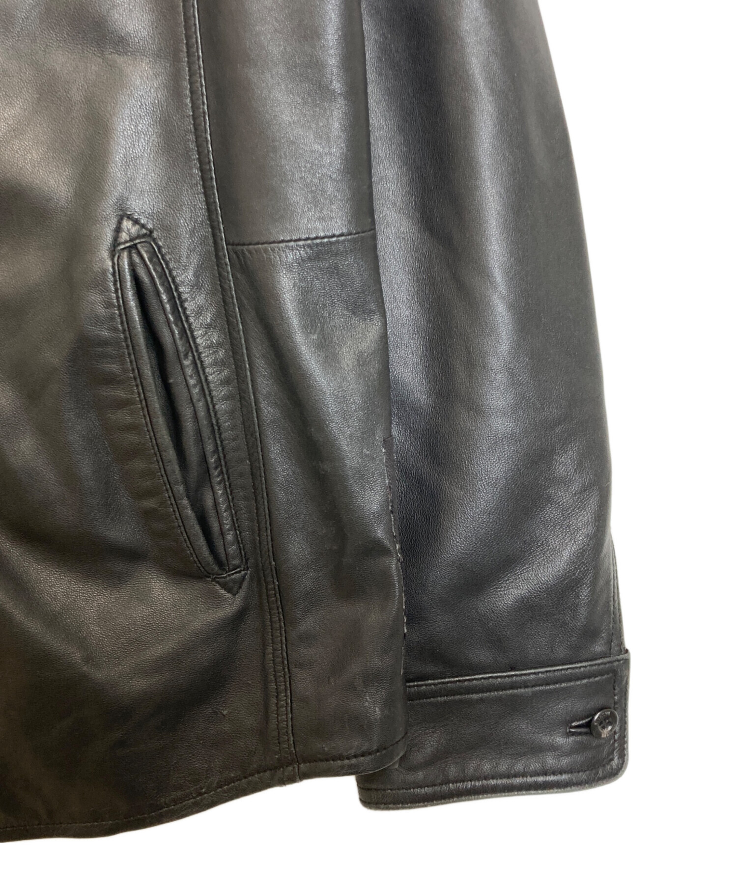 中古・古着通販】BALMAIN (バルマン) ラムレザースイングトップ
