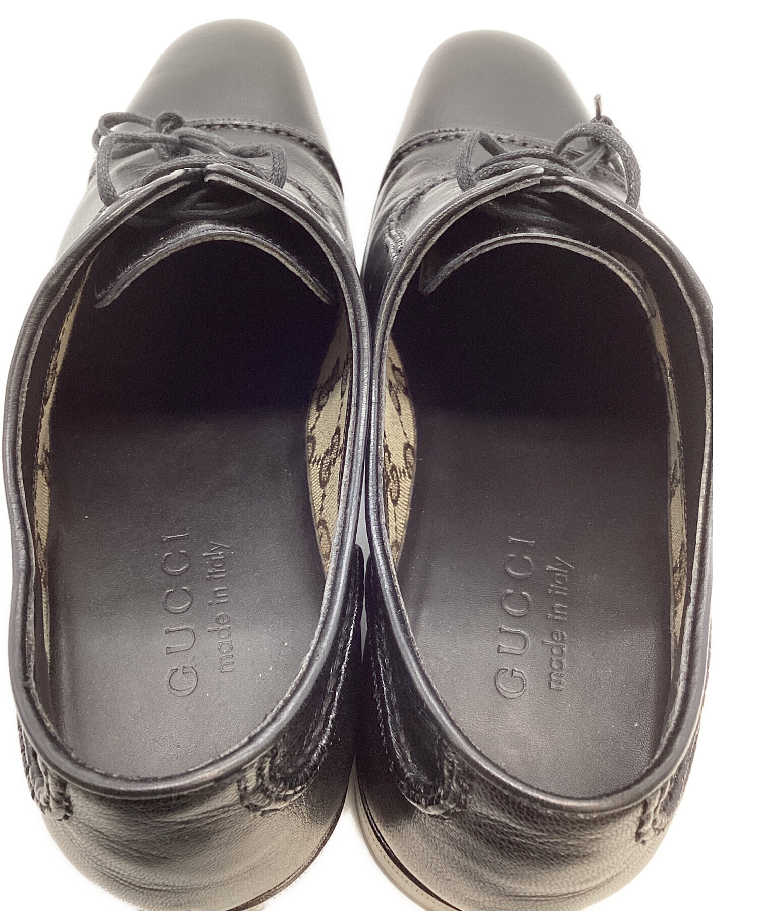中古・古着通販】GUCCI (グッチ) ストレートチップシューズ ブラック